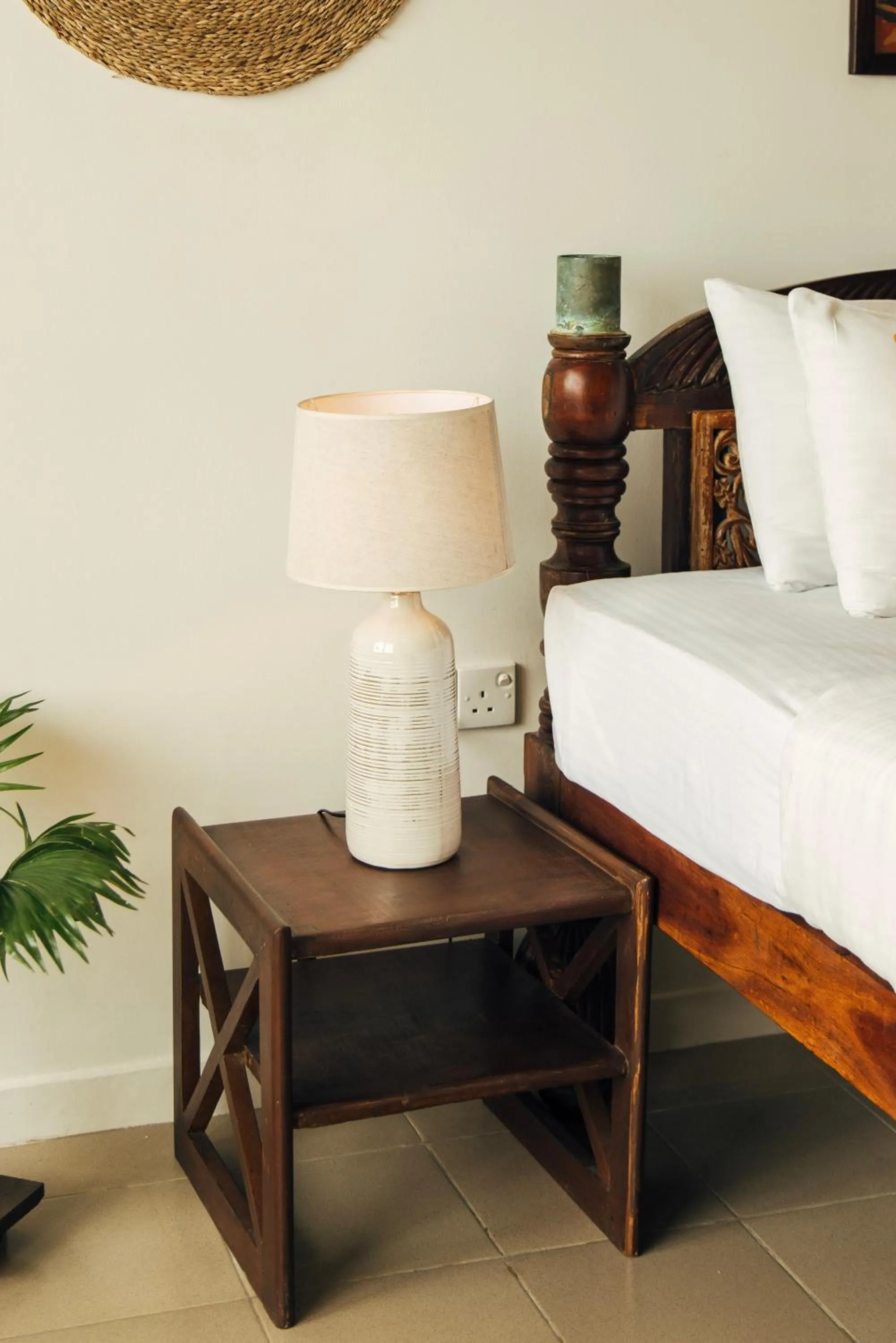 Decorative detail, Bed in Neevana Hotel Hikkaduwa