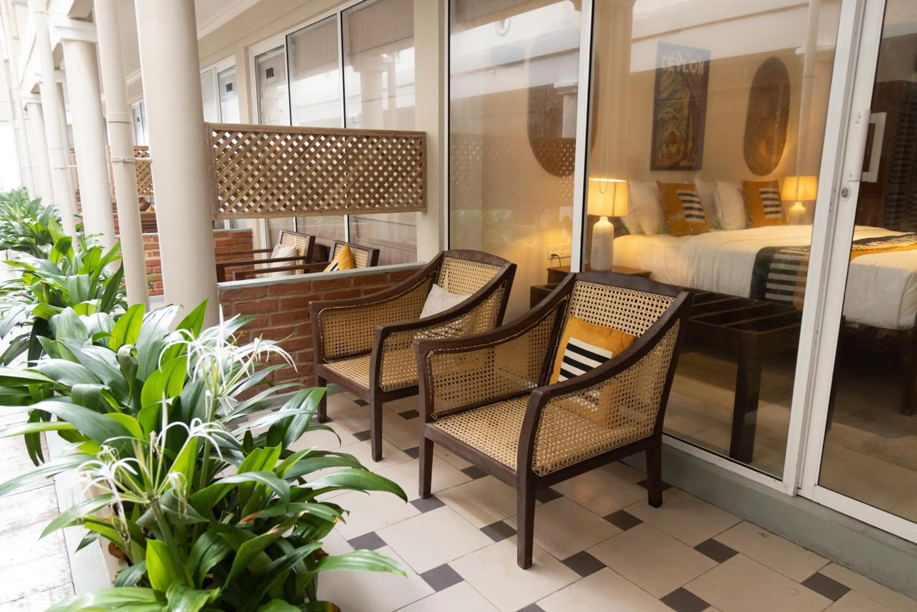 Patio in Neevana Hotel Hikkaduwa