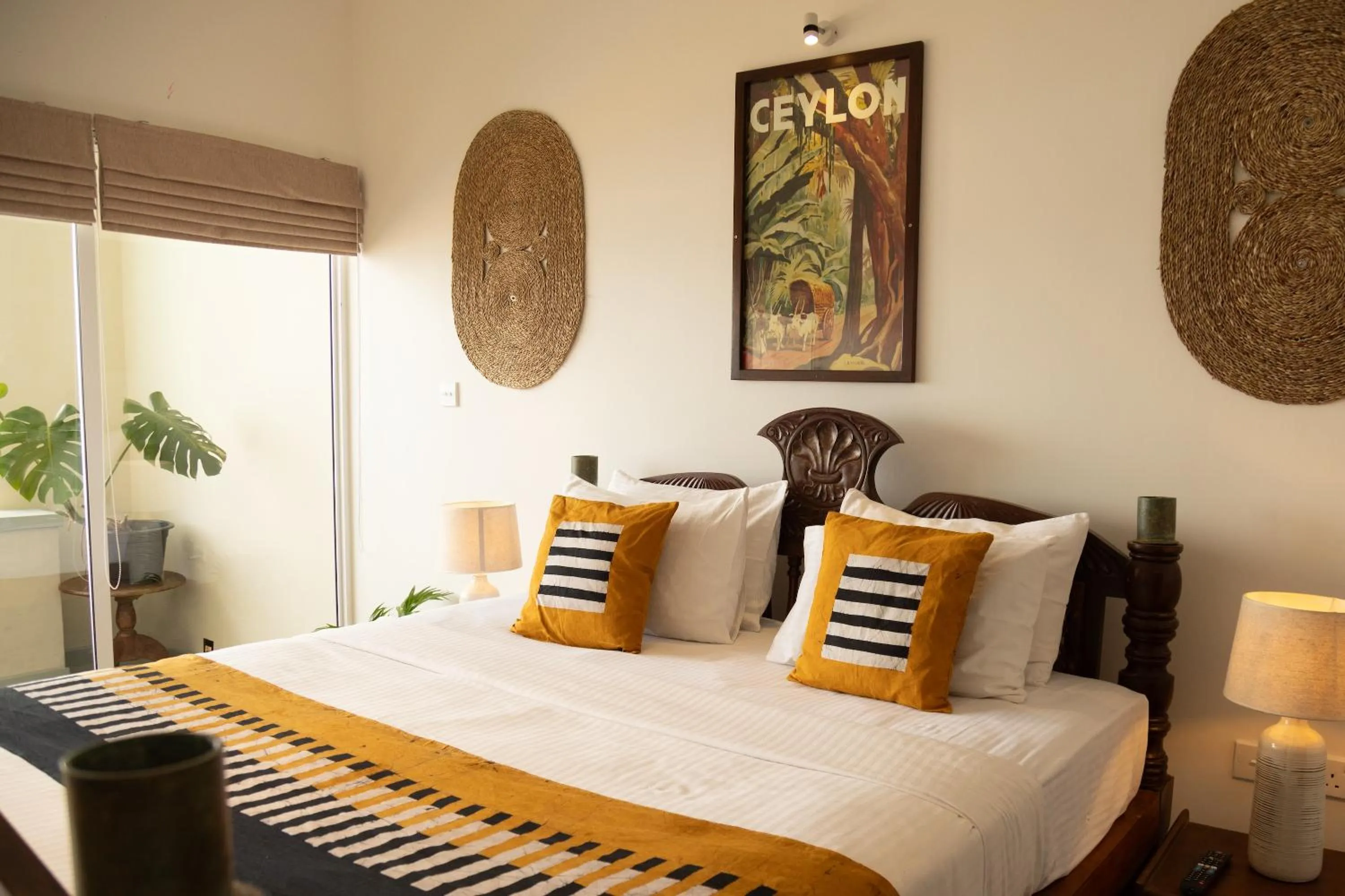 Bed in Neevana Hotel Hikkaduwa