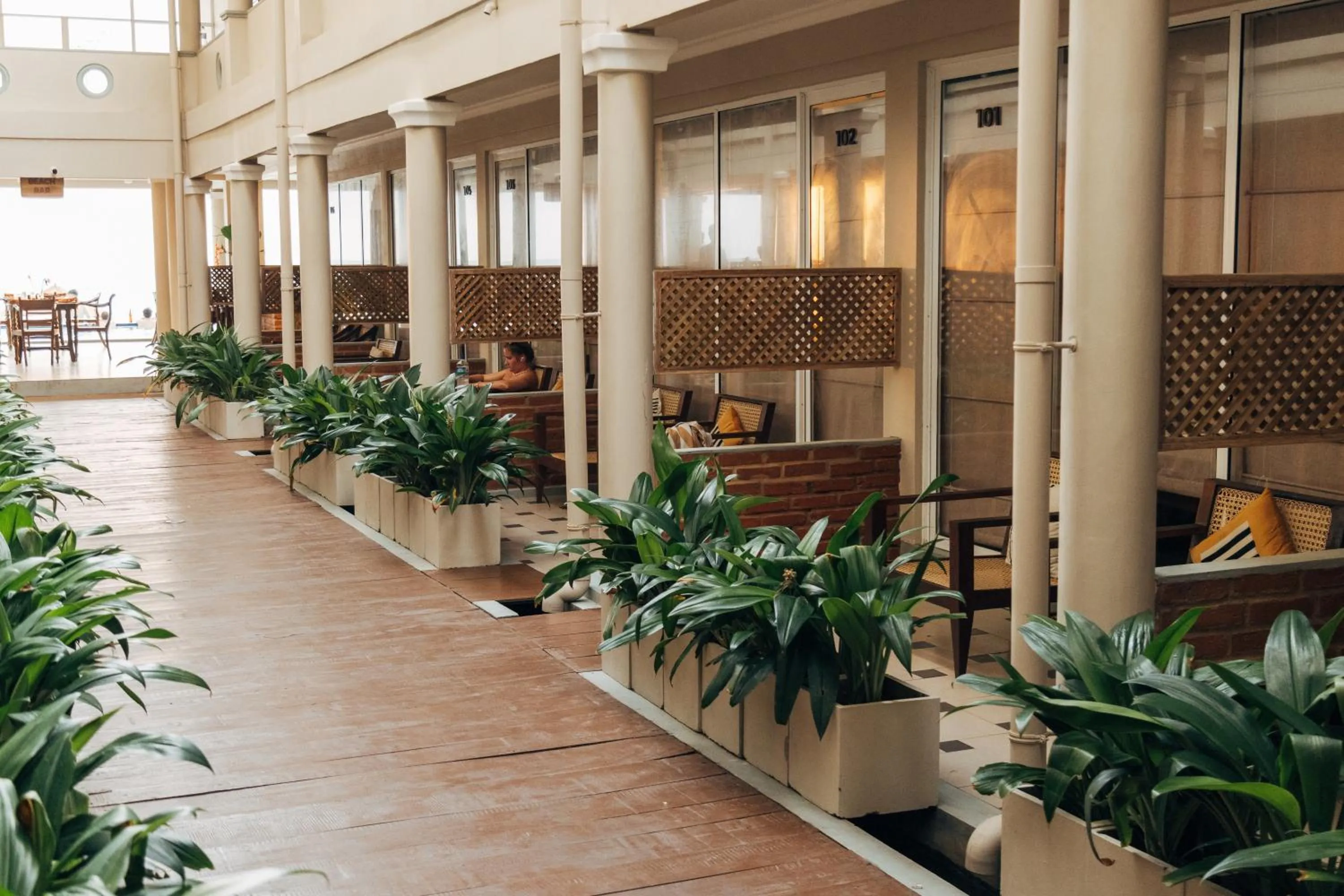 Seating area in Neevana Hotel Hikkaduwa