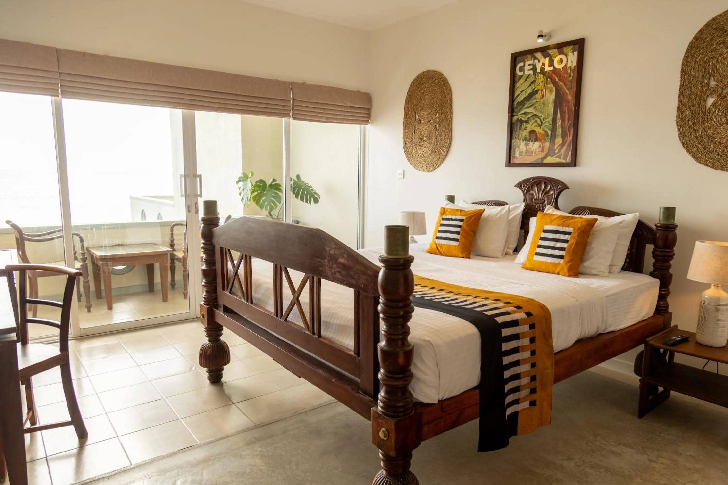 Bed in Neevana Hotel Hikkaduwa