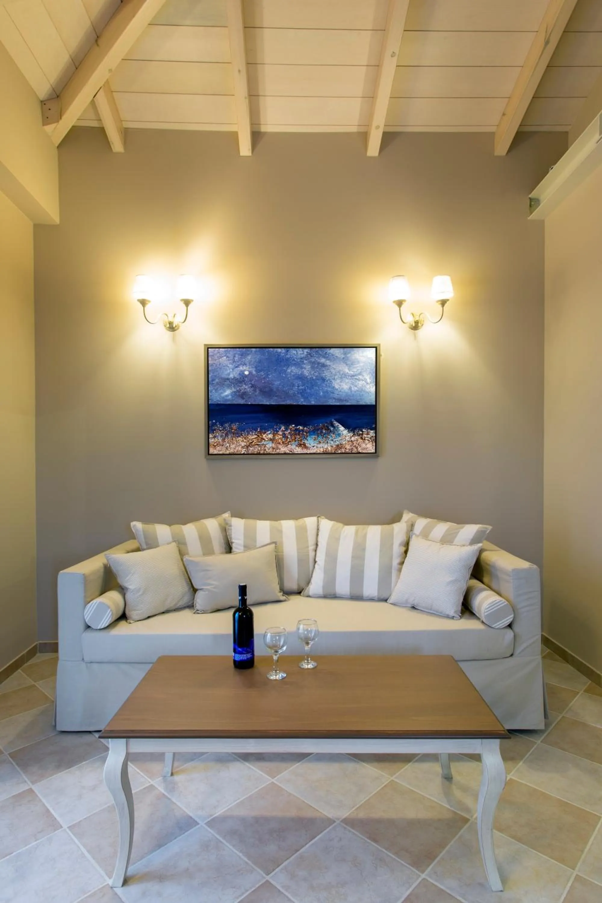 Living room in Ionia Suites