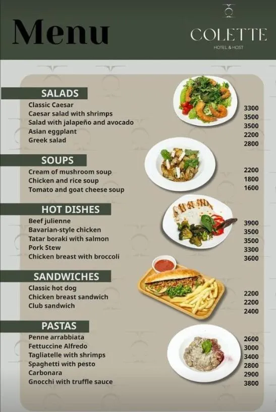 Restaurant/places to eat in Colette Hotel