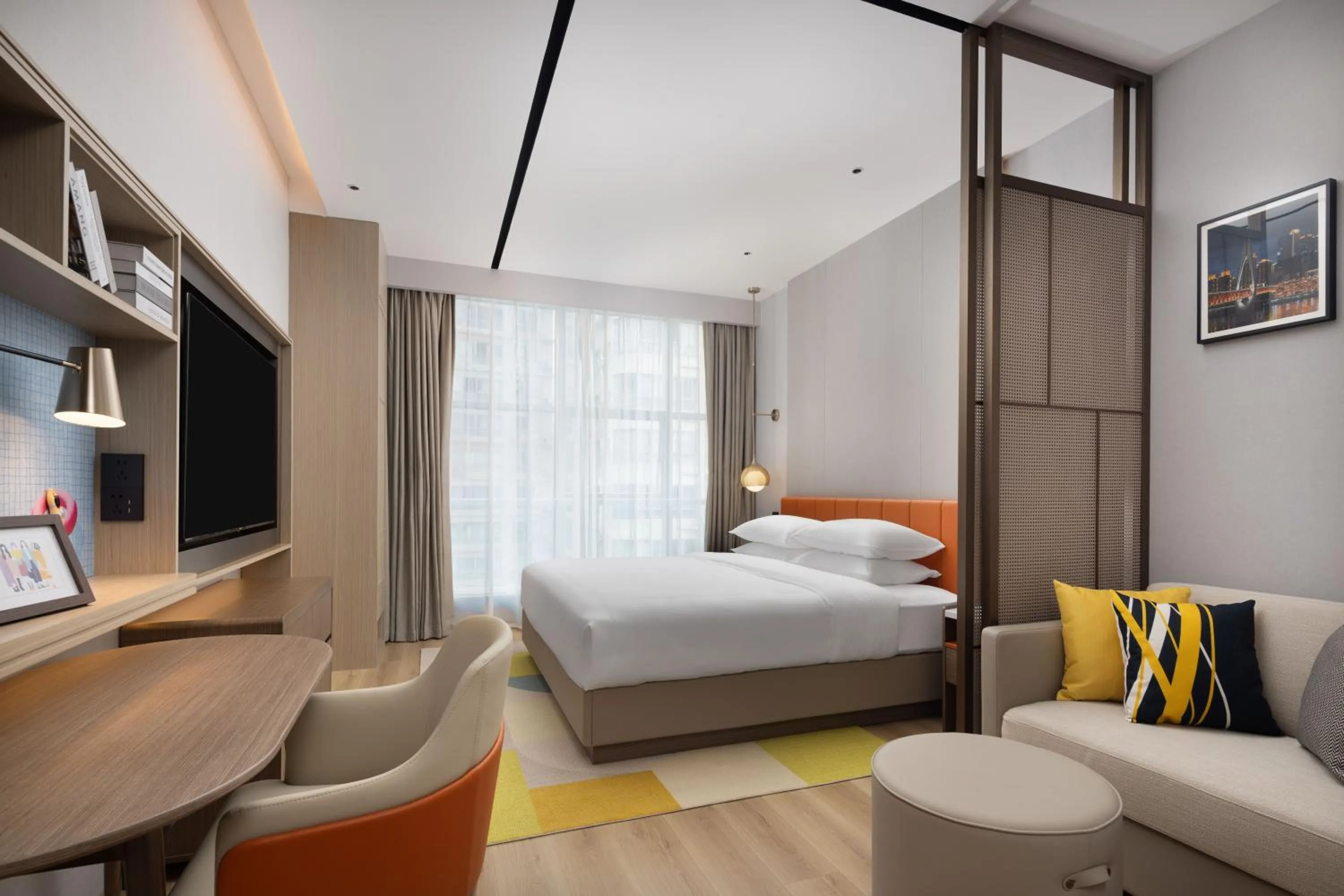 Bed in Home2 Suite by Hilton Chongqing South Bank