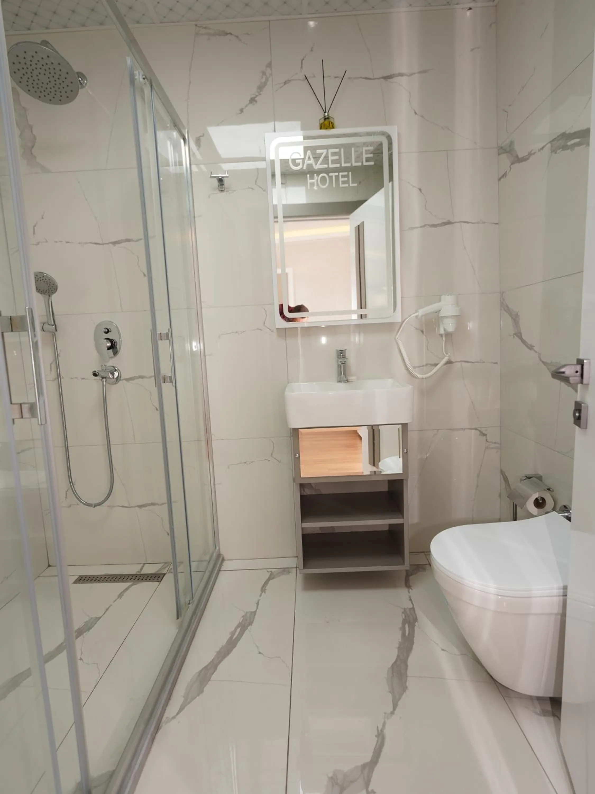 Shower in gazelle suites