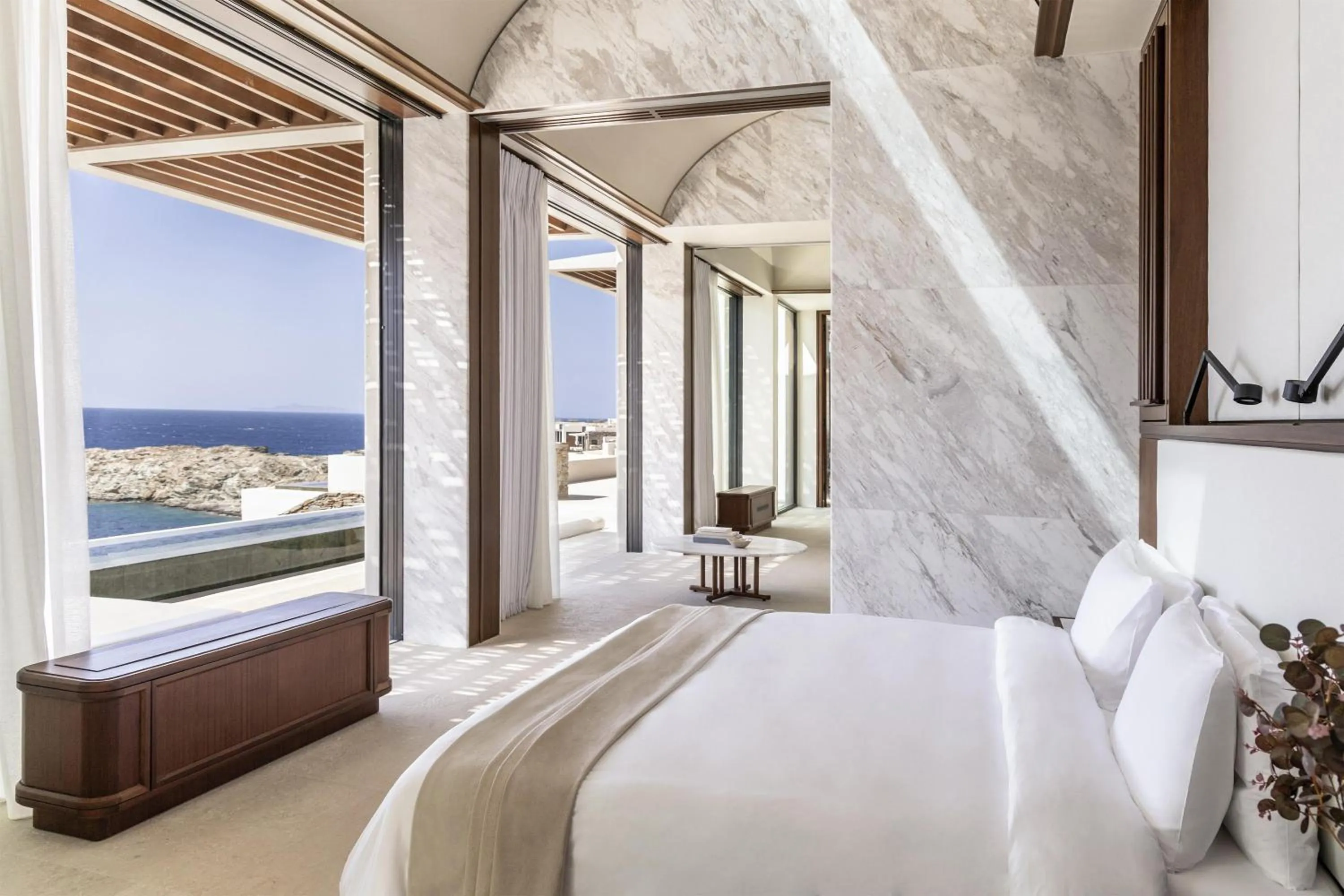 Bedroom, Bed in One&Only Kéa Island