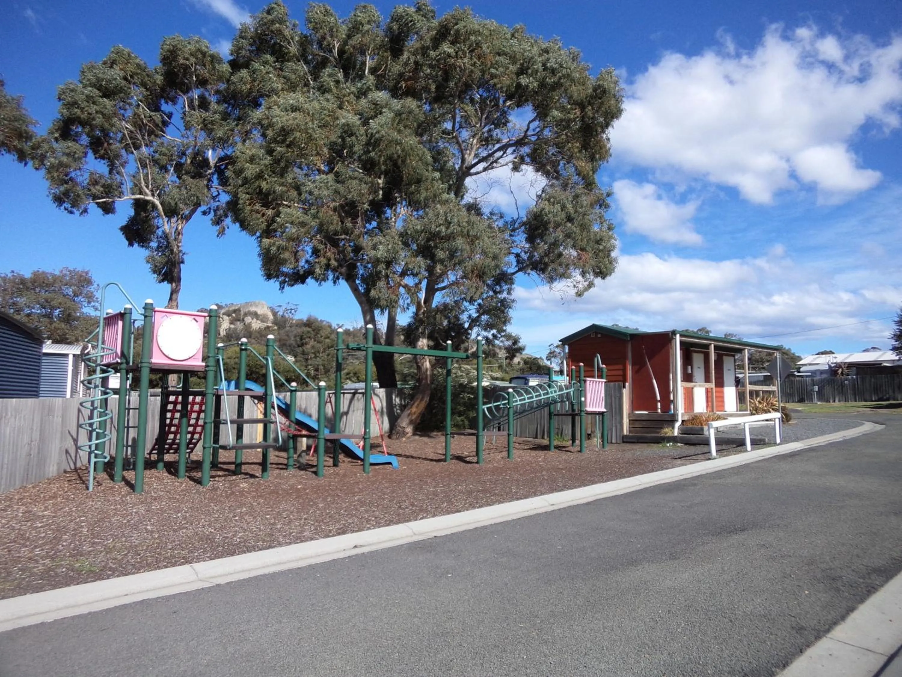 Children play ground in Bicheno East Coast Holiday Park