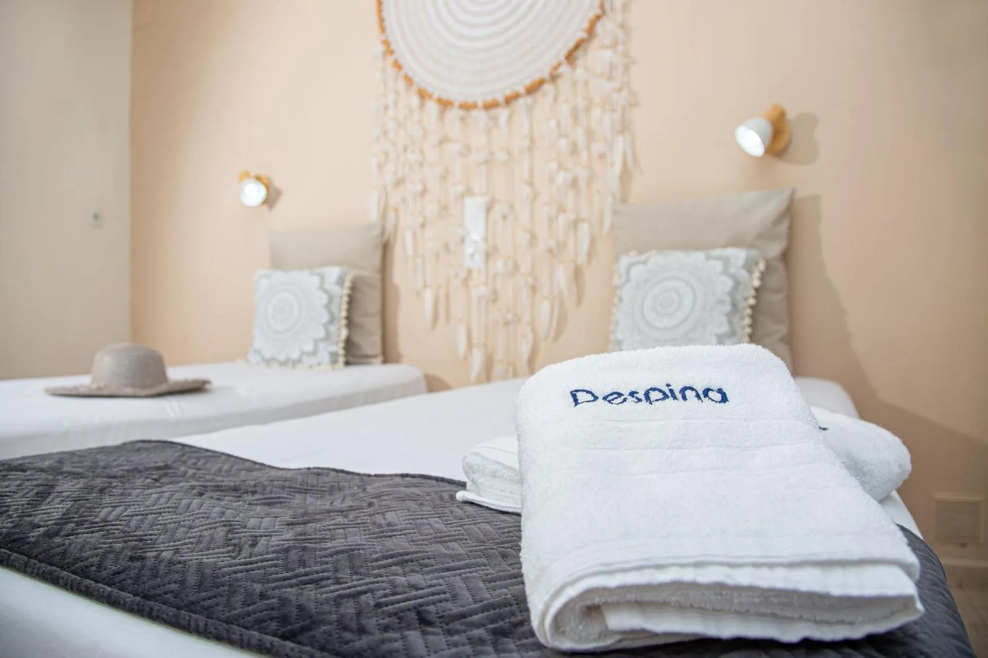 Bed in Despina Aparthotel by Philoxenia Hotel & SPA