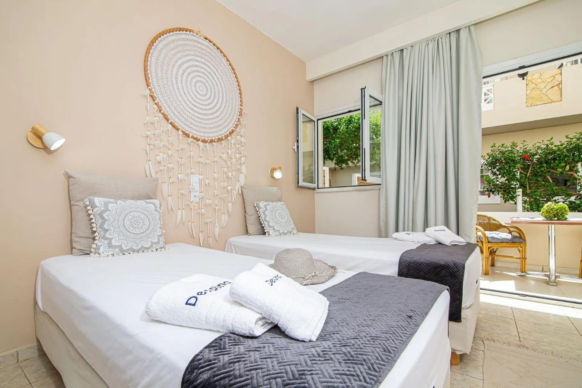 Bed in Despina Aparthotel by Philoxenia Hotel & SPA