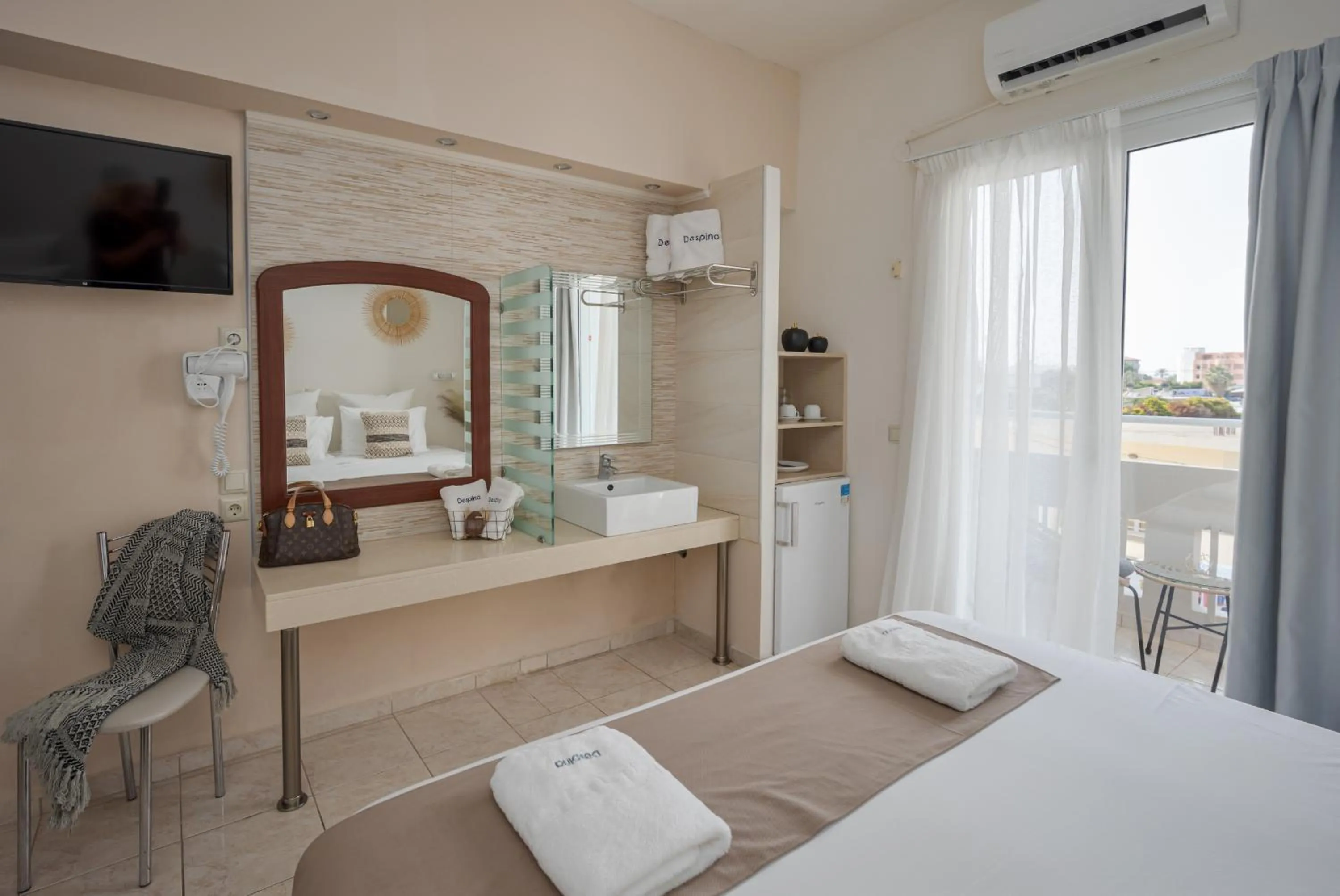 Photo of the whole room, Bed in Despina Aparthotel by Philoxenia Hotel & SPA