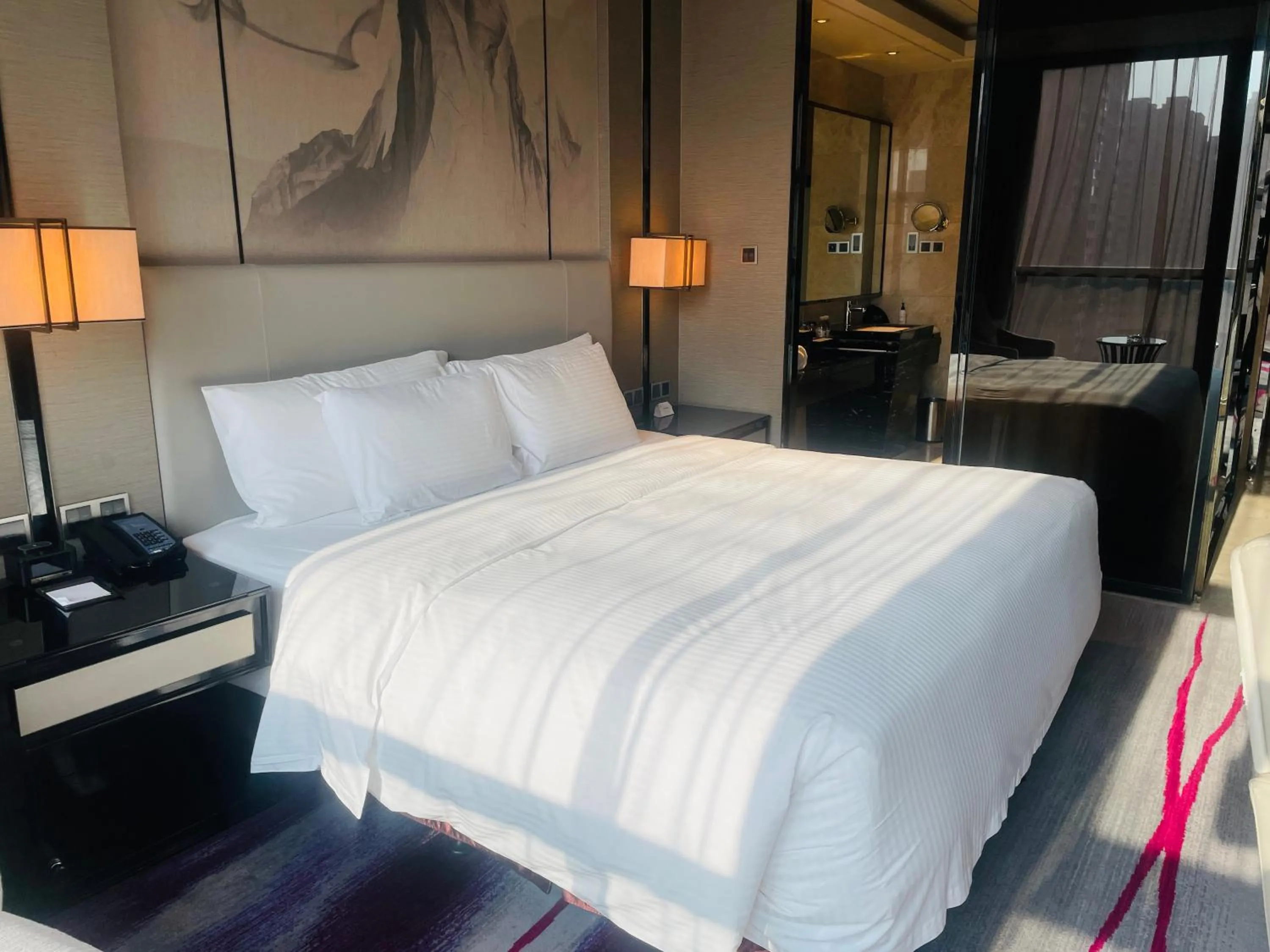 Bedroom, Bed in Maanshan Wanda Realm Hotel