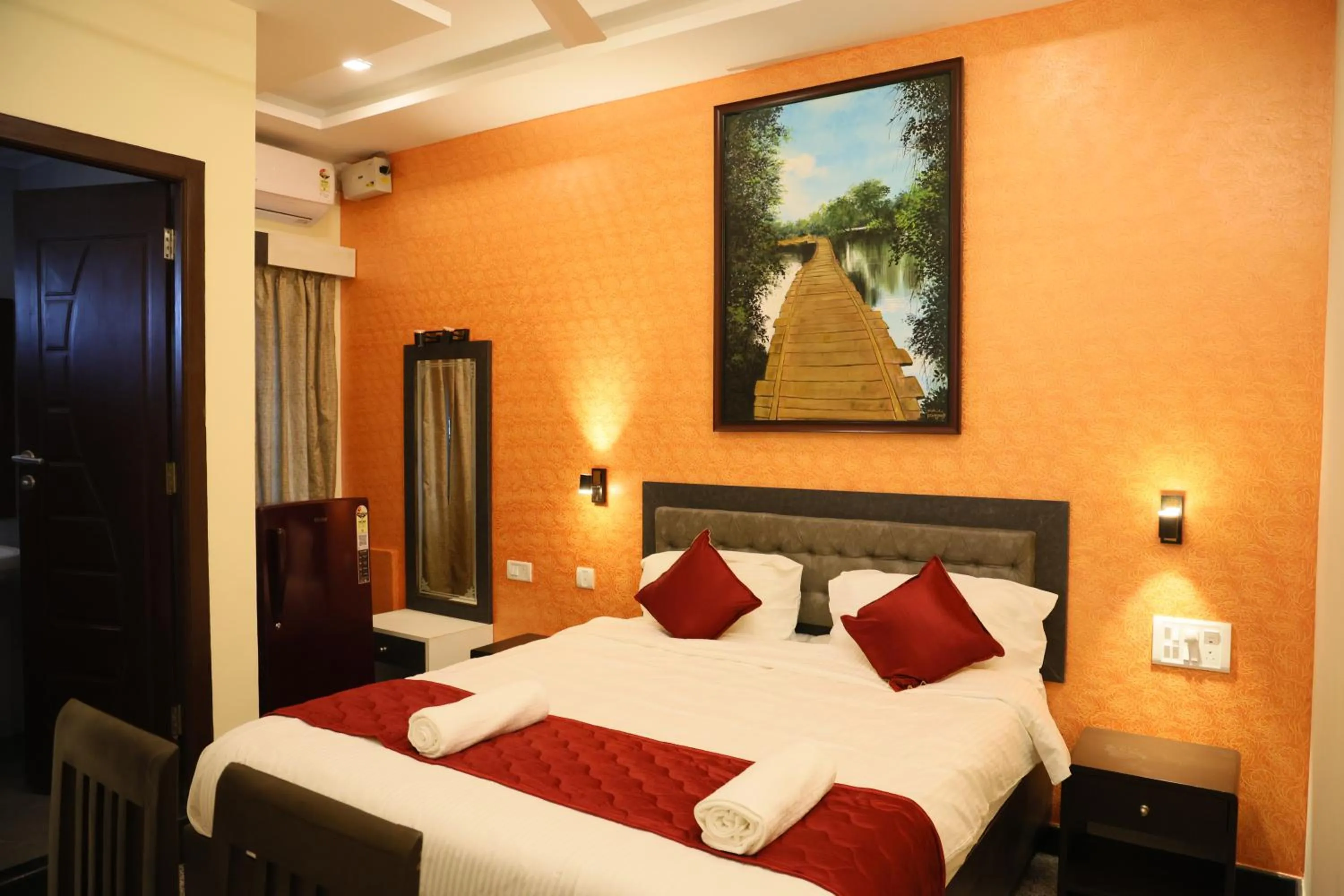 Bed in Hotel Ashlesh Manipal