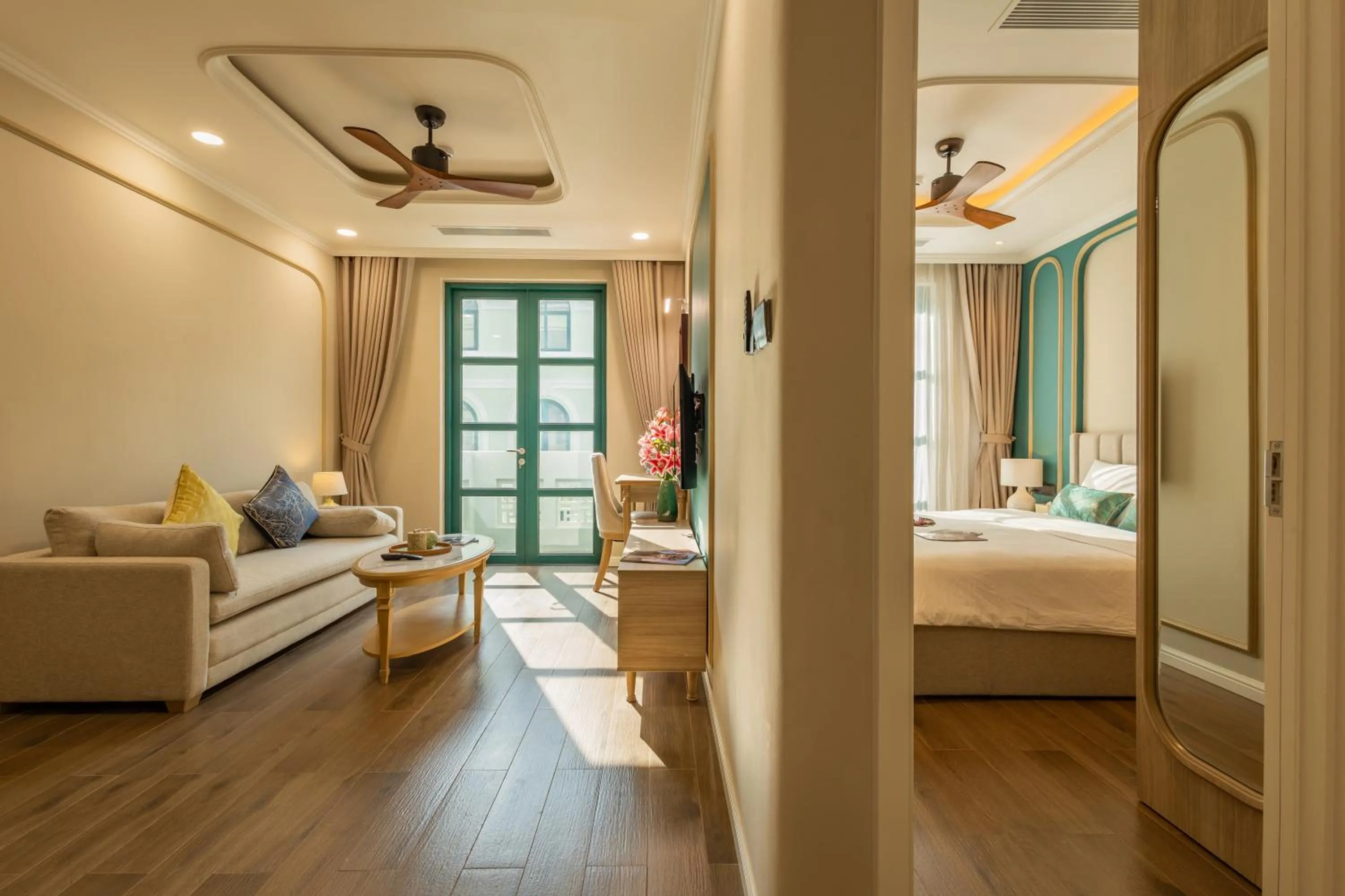 Living room, Bed in Stella Marina Boutique Hotel