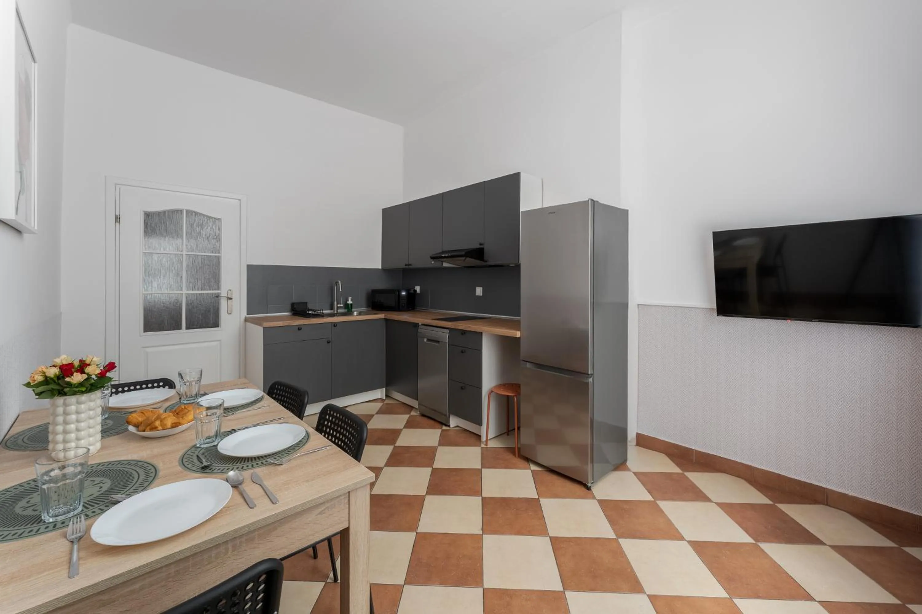 Kitchen or kitchenette in Wonderful Apartments in the Center of Krakow