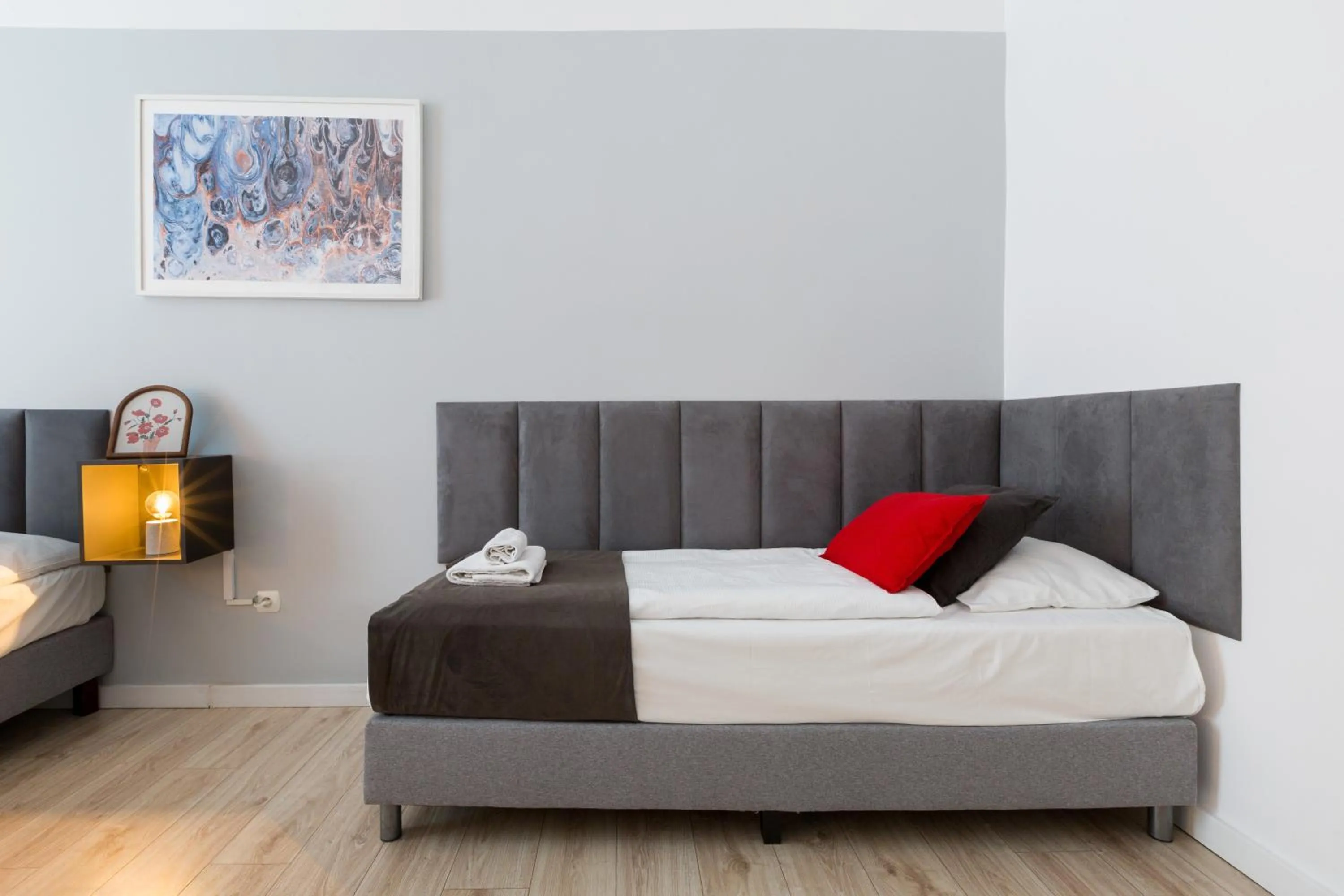 Bed in Wonderful Apartments in the Center of Krakow