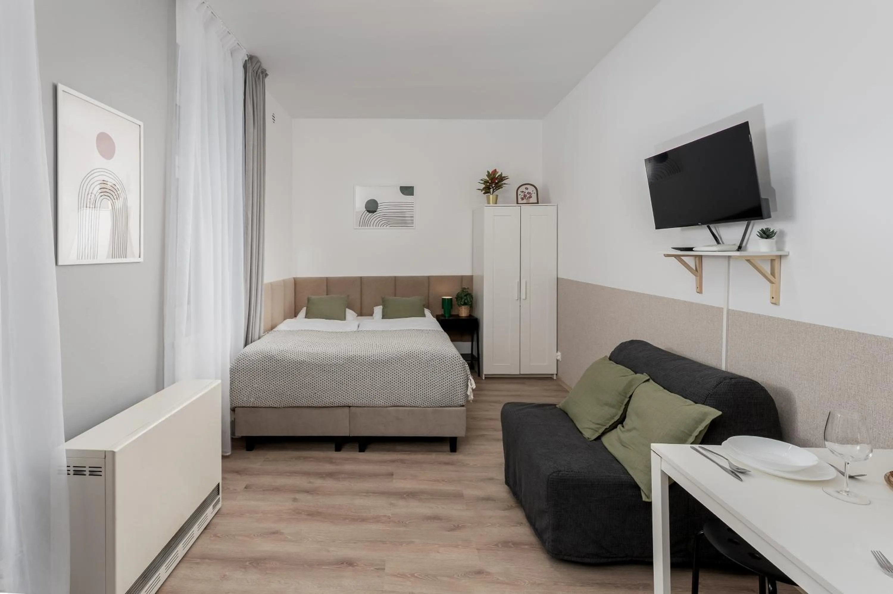 Bed in Wonderful Apartments in the Center of Krakow