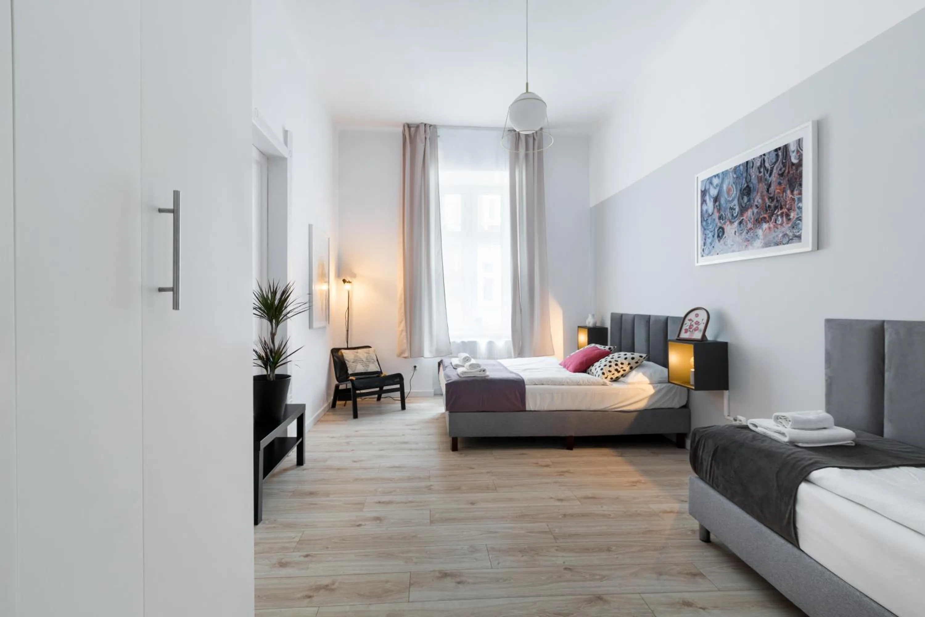 Bedroom, Bed in Wonderful Apartments in the Center of Krakow