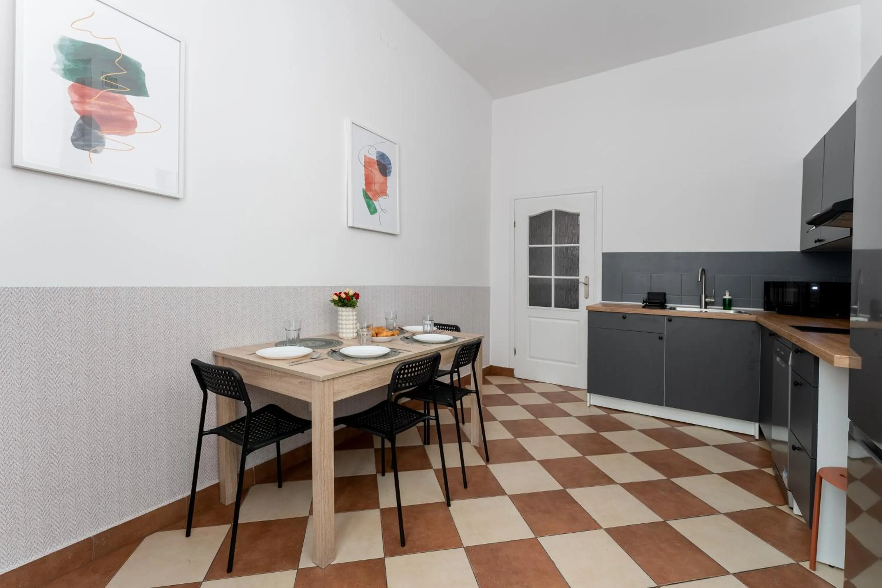 Kitchen or kitchenette in Wonderful Apartments in the Center of Krakow
