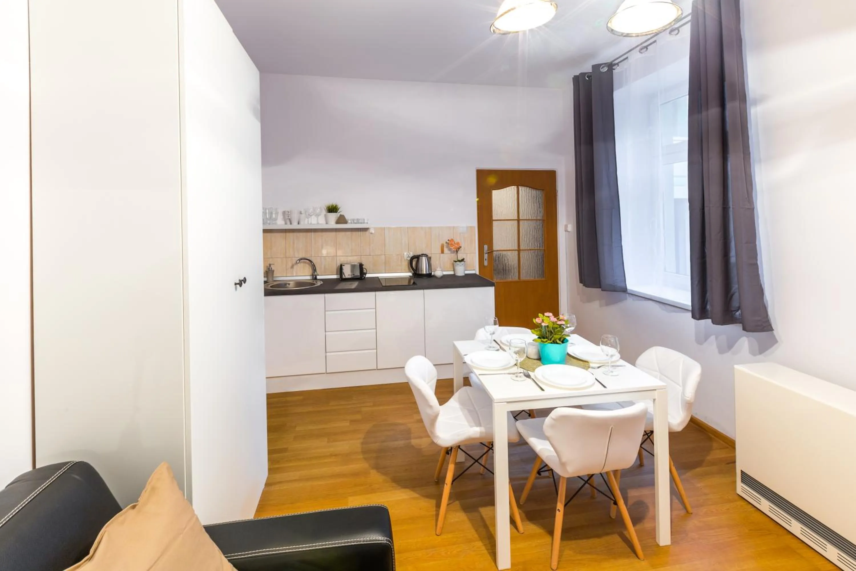 Kitchen or kitchenette in Wonderful Apartments in the Center of Krakow