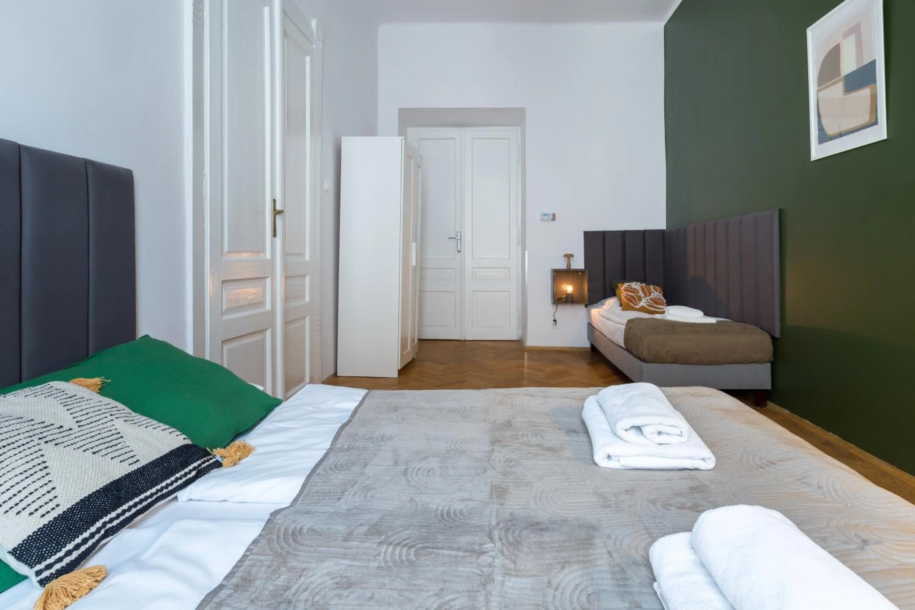 Bedroom, Bed in Wonderful Apartments in the Center of Krakow