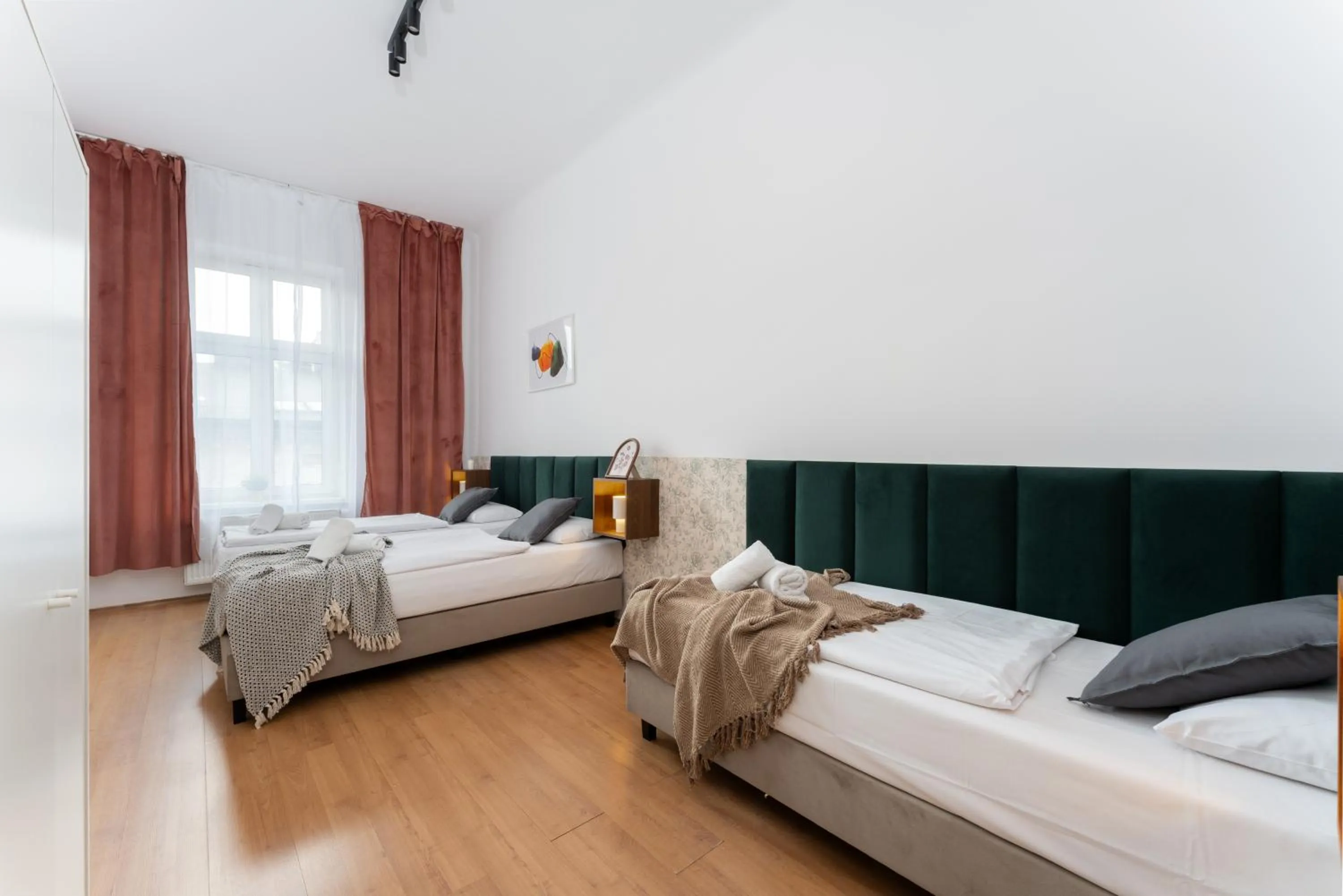 Bed in Wonderful Apartments in the Center of Krakow