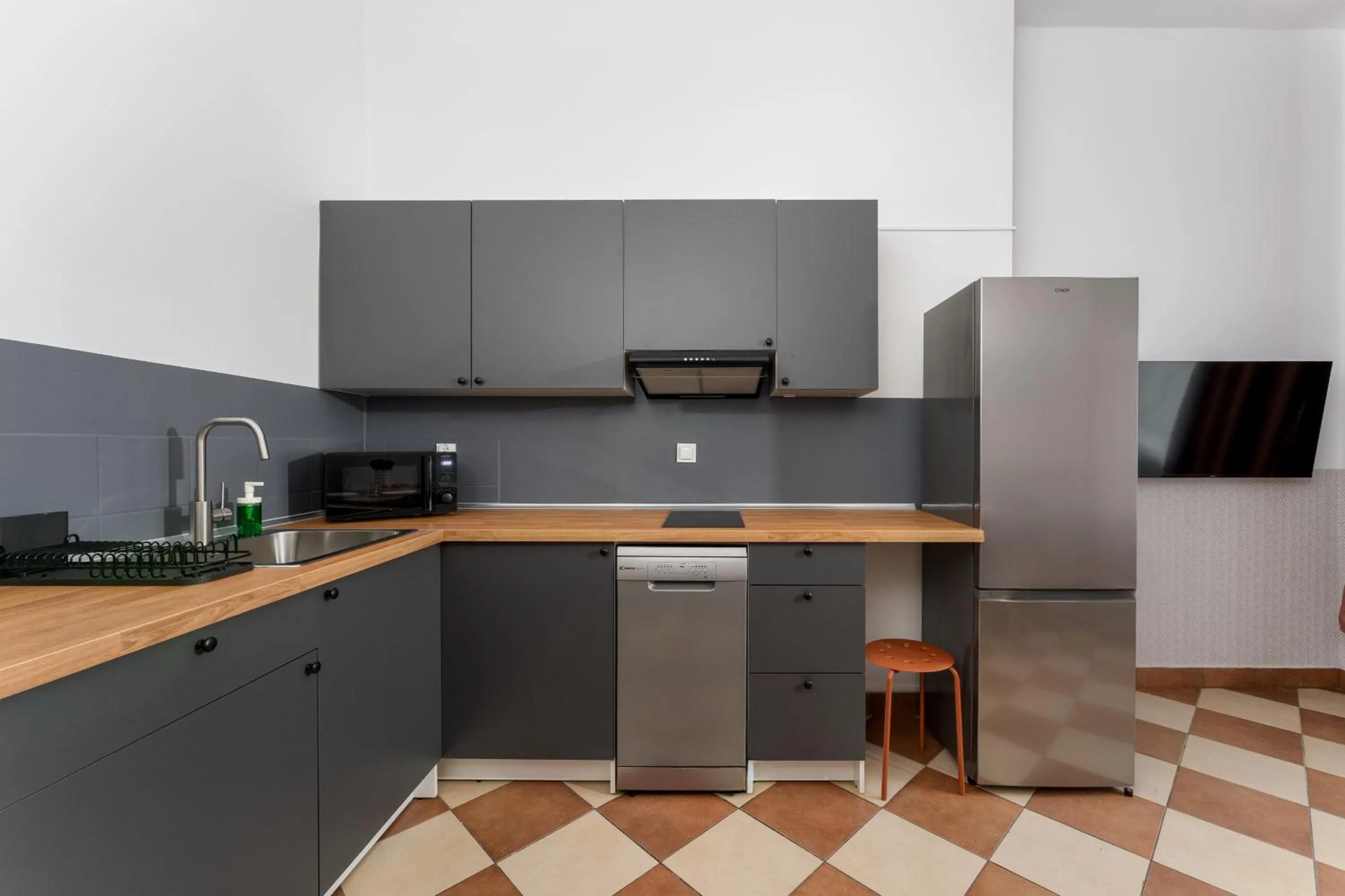 Kitchen or kitchenette in Wonderful Apartments in the Center of Krakow