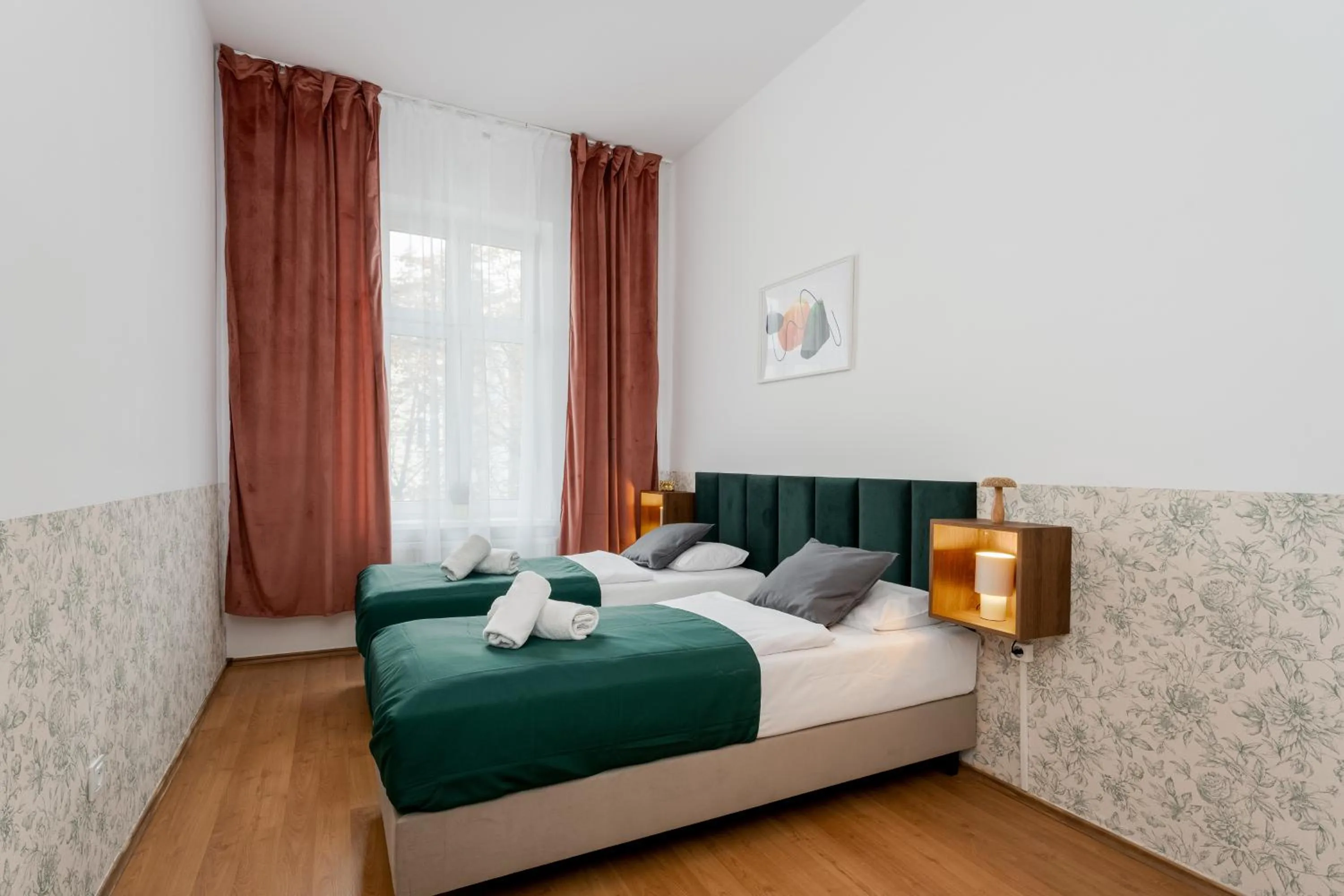 Bed in Wonderful Apartments in the Center of Krakow