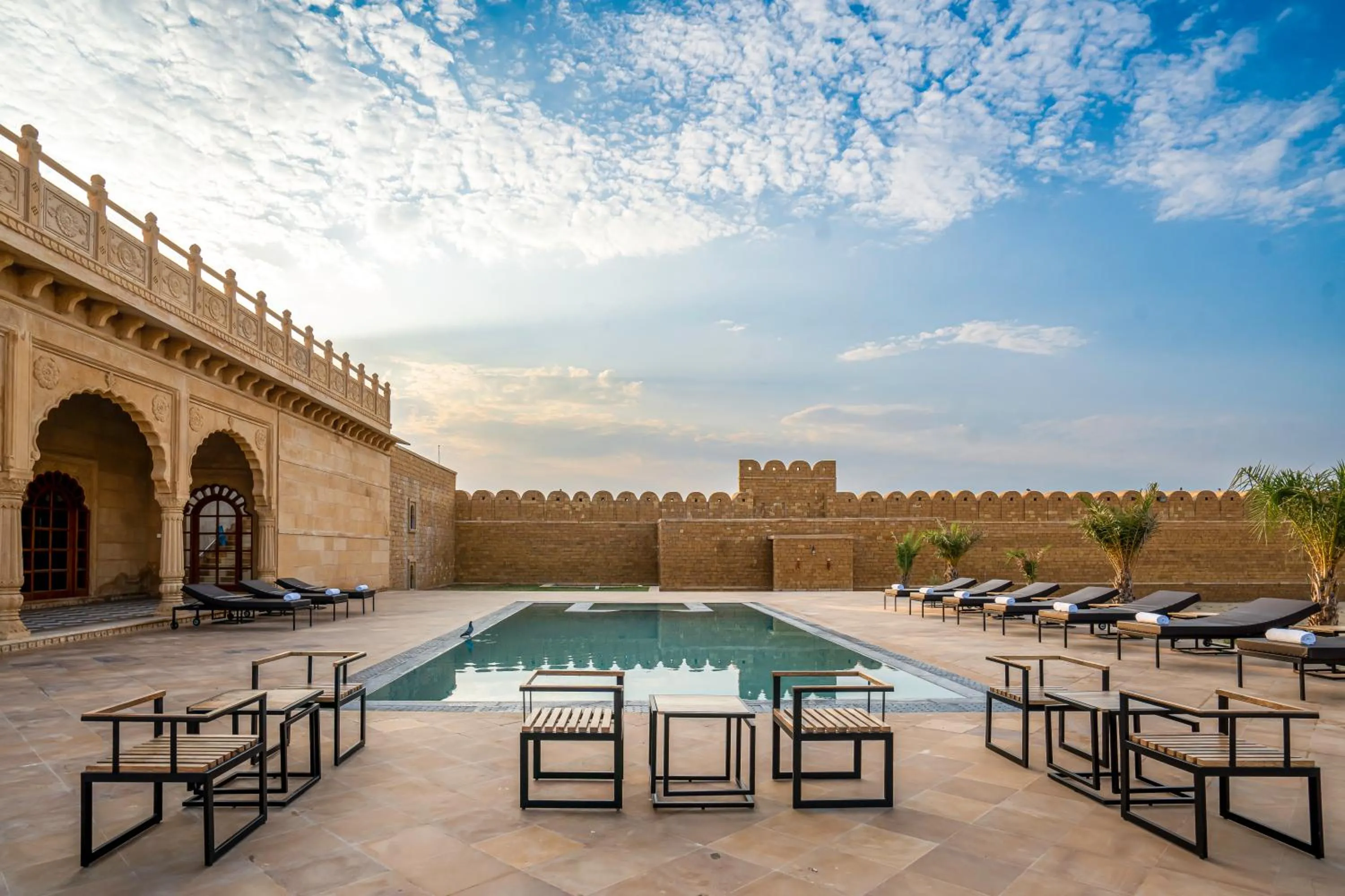Swimming pool in Marugarh Camp and Resort Jaisalmer