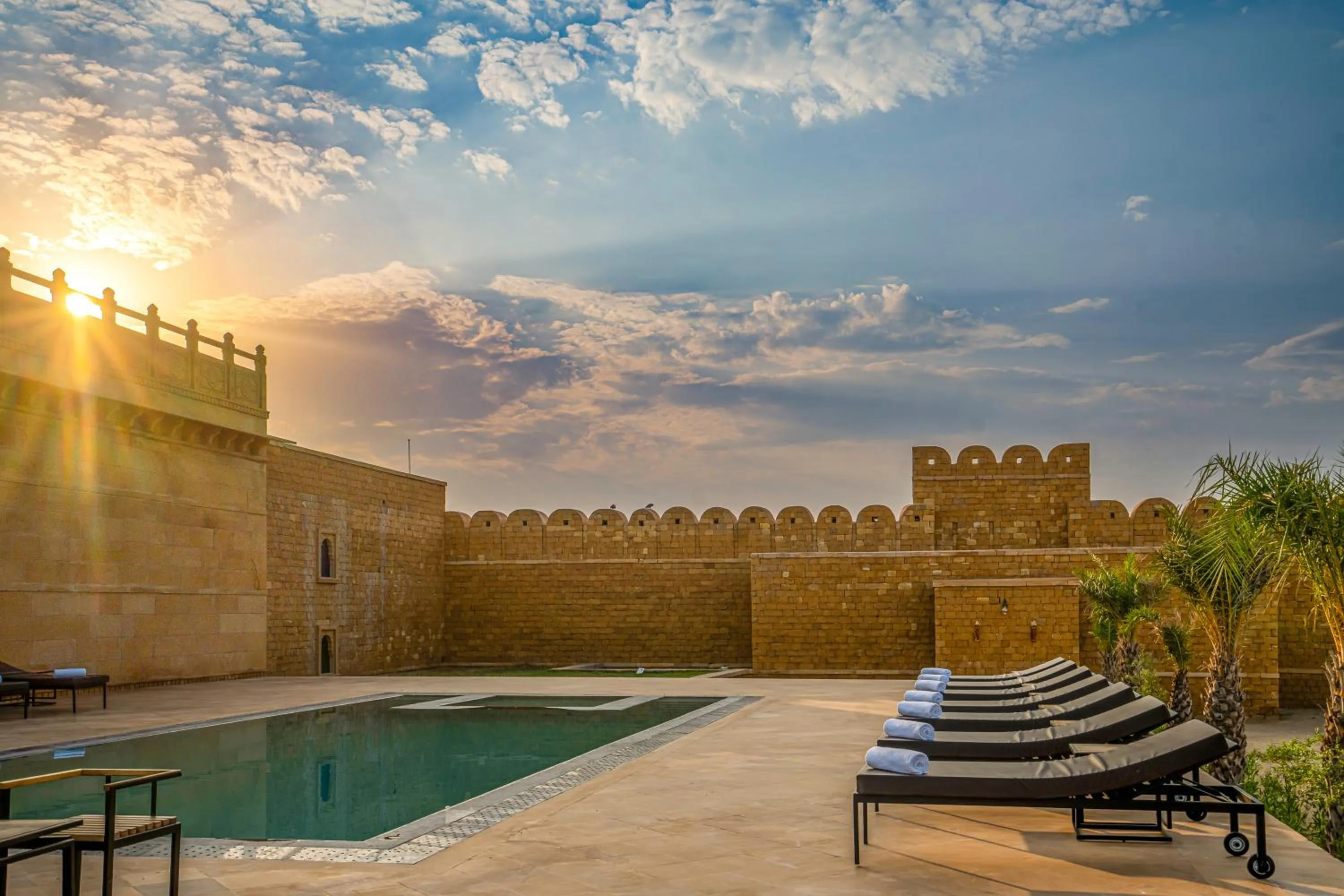 Swimming pool in Marugarh Camp and Resort Jaisalmer