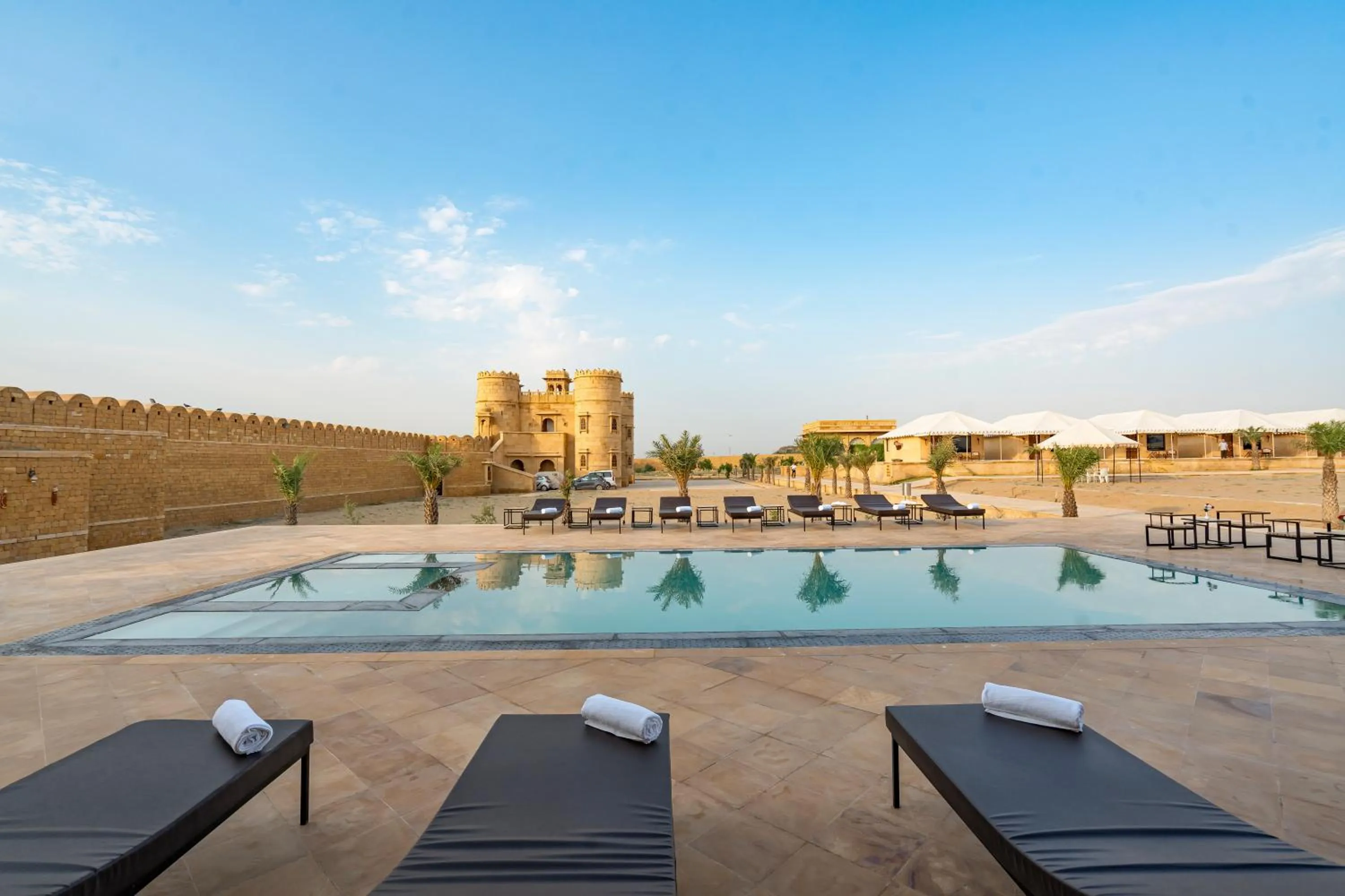 Swimming pool in Marugarh Camp and Resort Jaisalmer