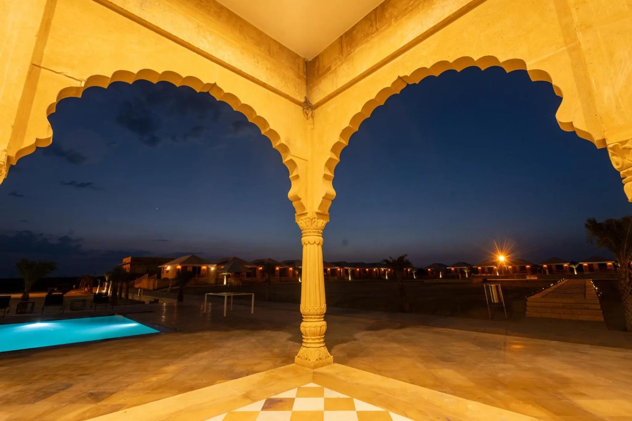 Pool view in Marugarh Camp and Resort Jaisalmer