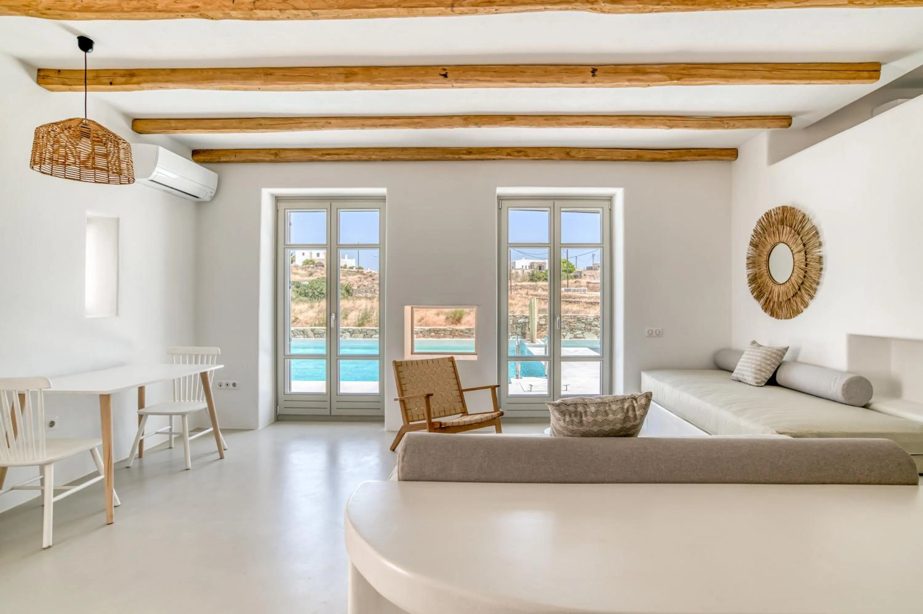 Bed in Lil Paros Luxury suites