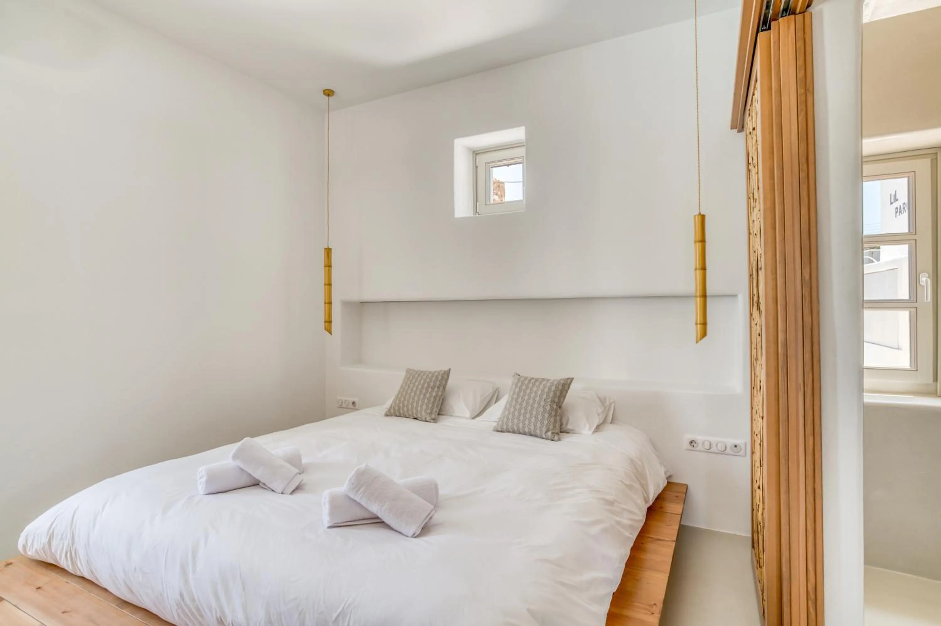 Bed in Lil Paros Luxury suites