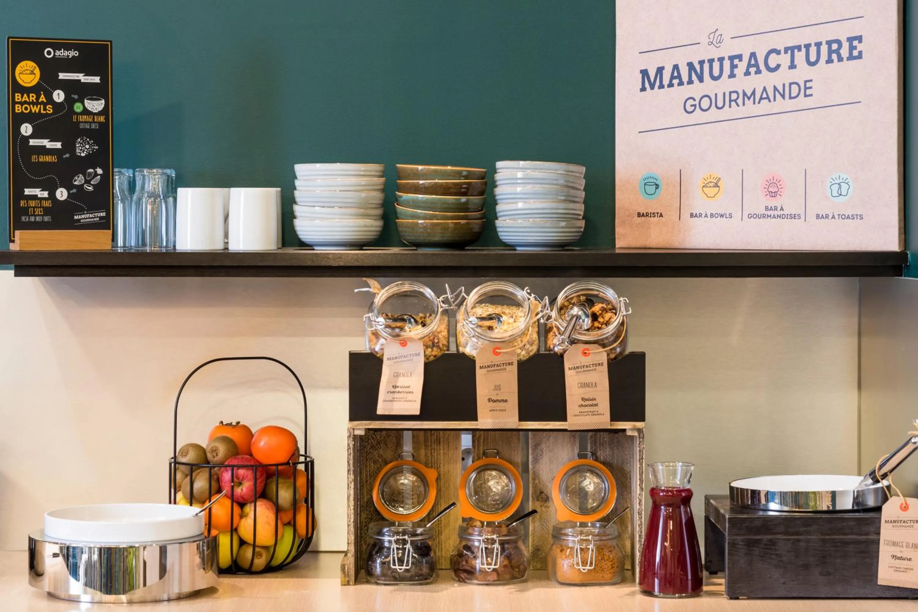 Buffet breakfast in Aparthotel Adagio La Defense Courbevoie