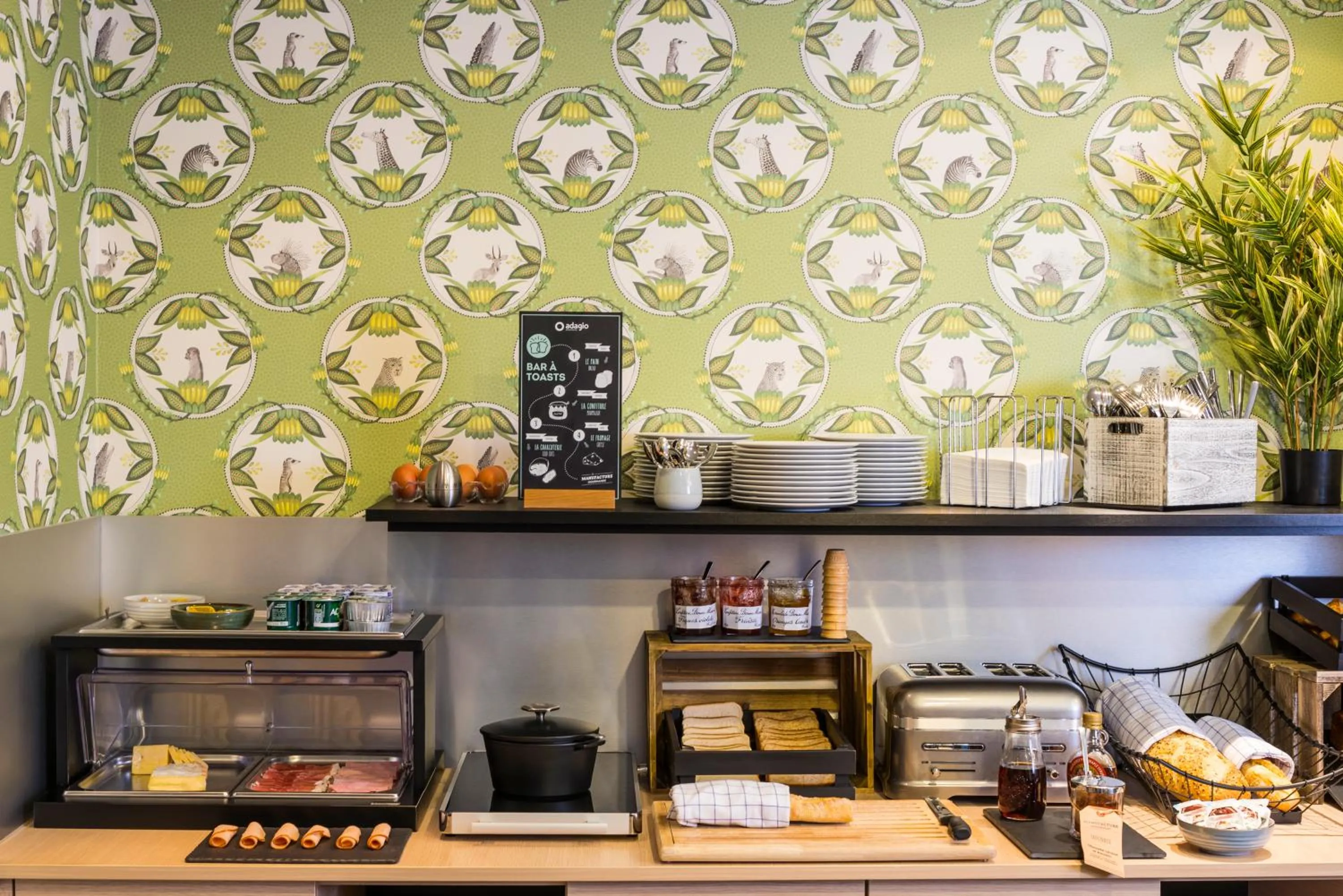 Buffet breakfast in Aparthotel Adagio La Defense Courbevoie