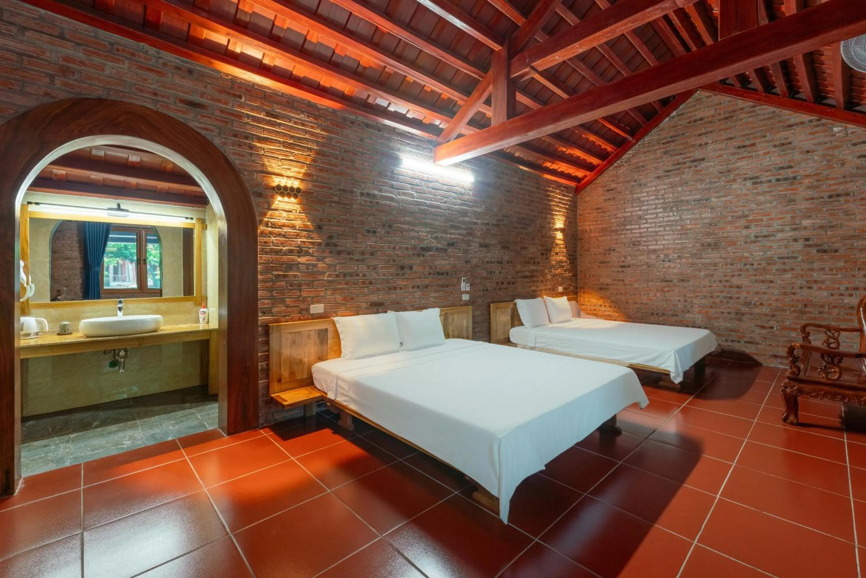 Bed in Ninh Binh Family Homestay