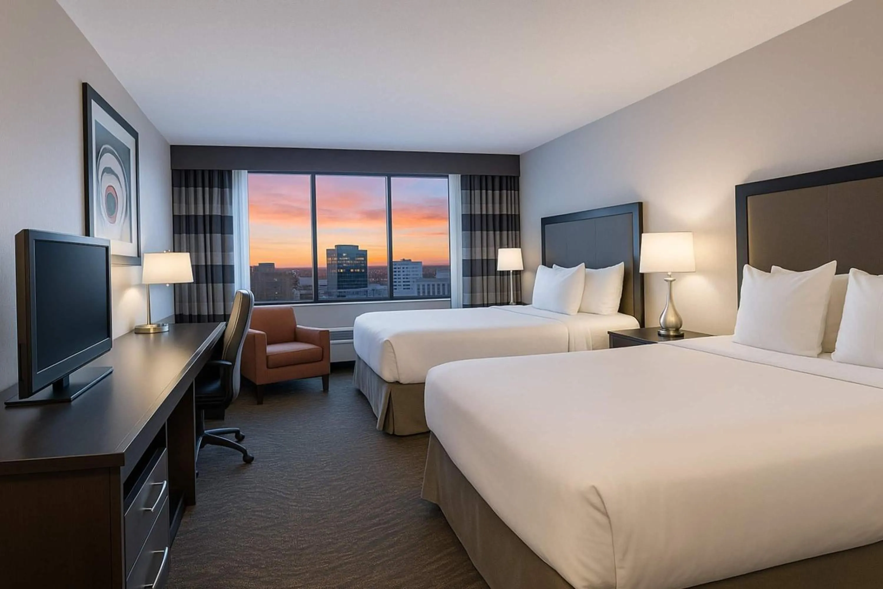 Photo of the whole room, Bed in Ramada Plaza by Wyndham Regina Downtown