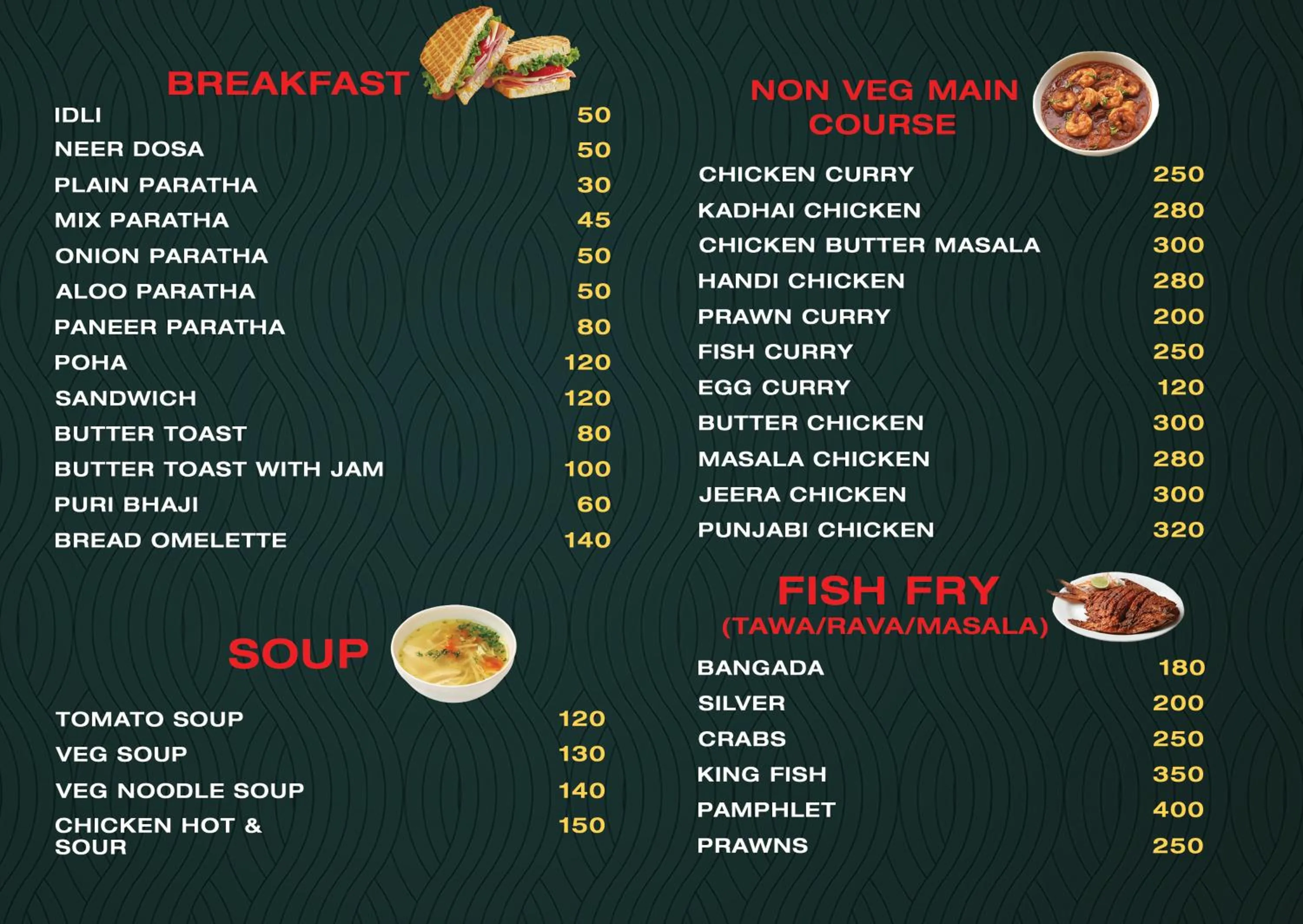 Breakfast in Oceanic Stay And Restaurant Gokarna