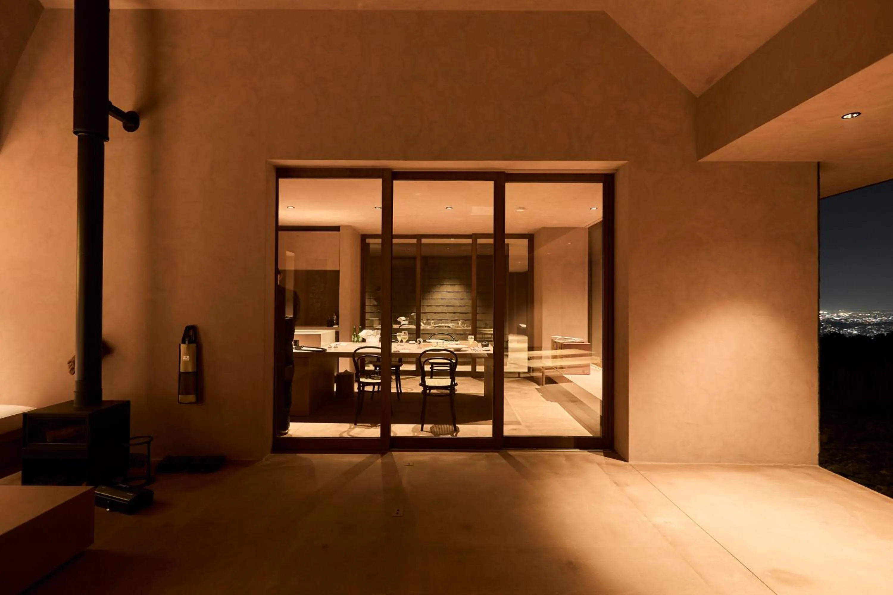 Living room in Snow Peak YAKEI SUITE ABURAYAMA FUKUOKA