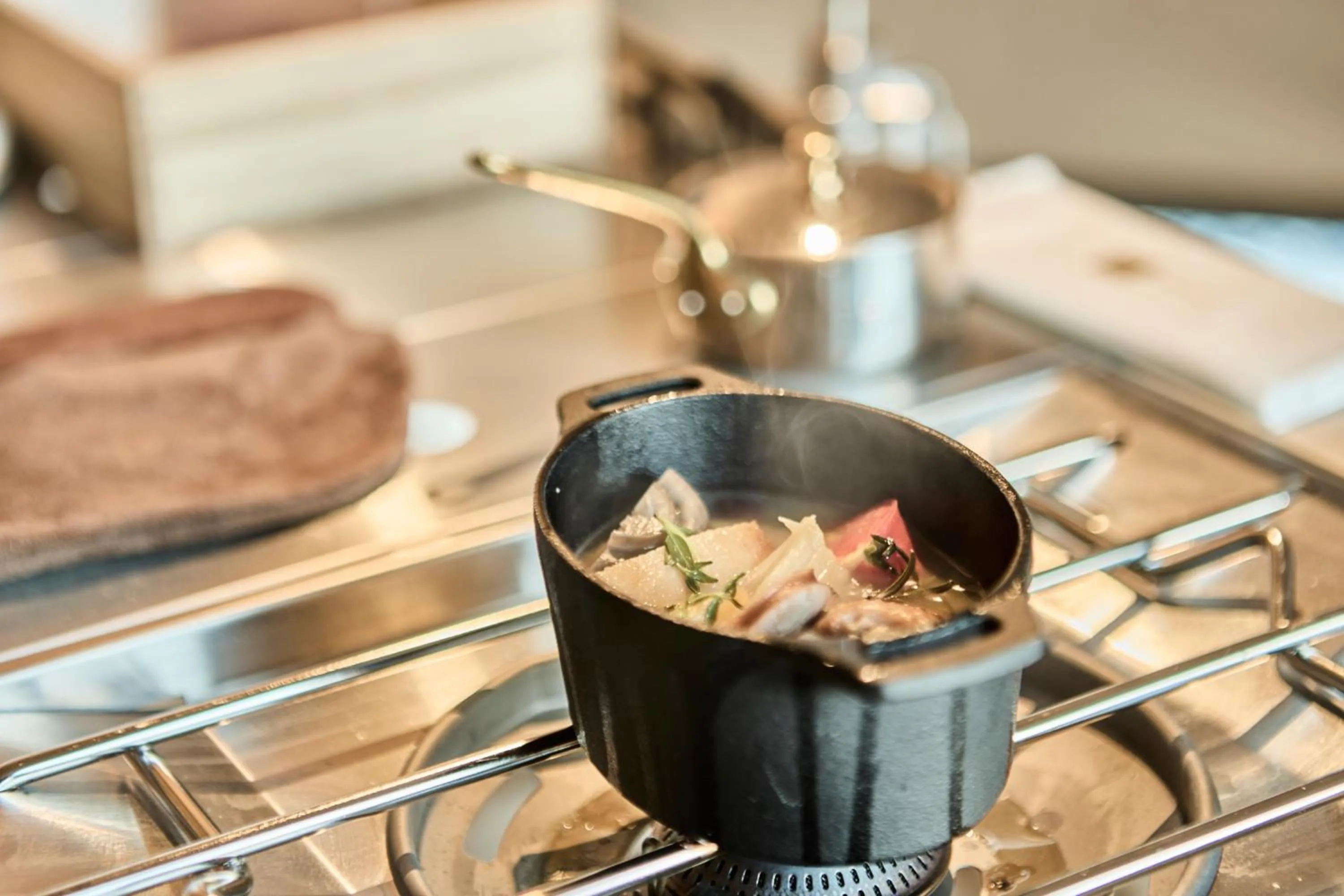 Dinner in Snow Peak YAKEI SUITE ABURAYAMA FUKUOKA