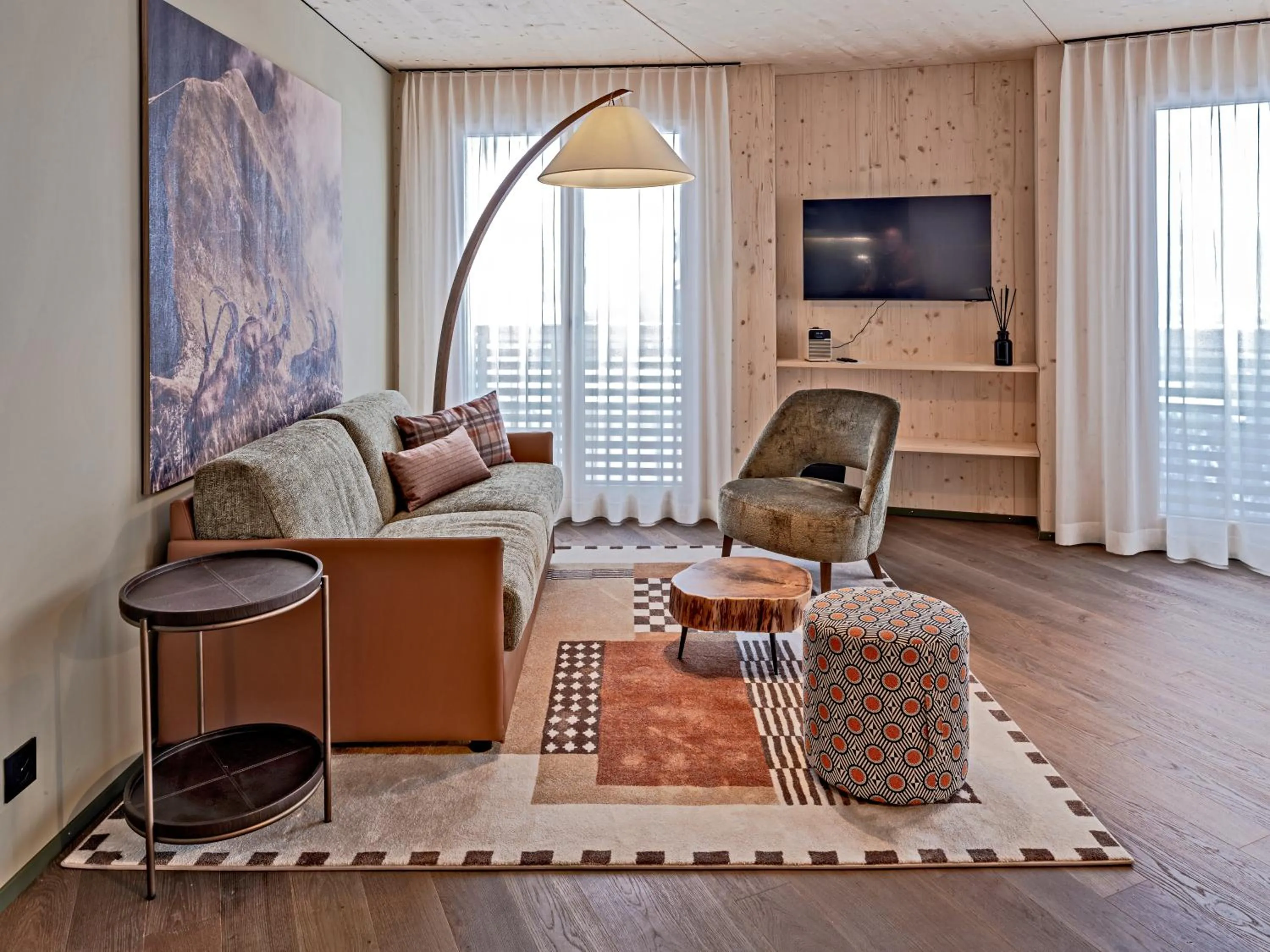 Living room in Hotel Mürren Palace