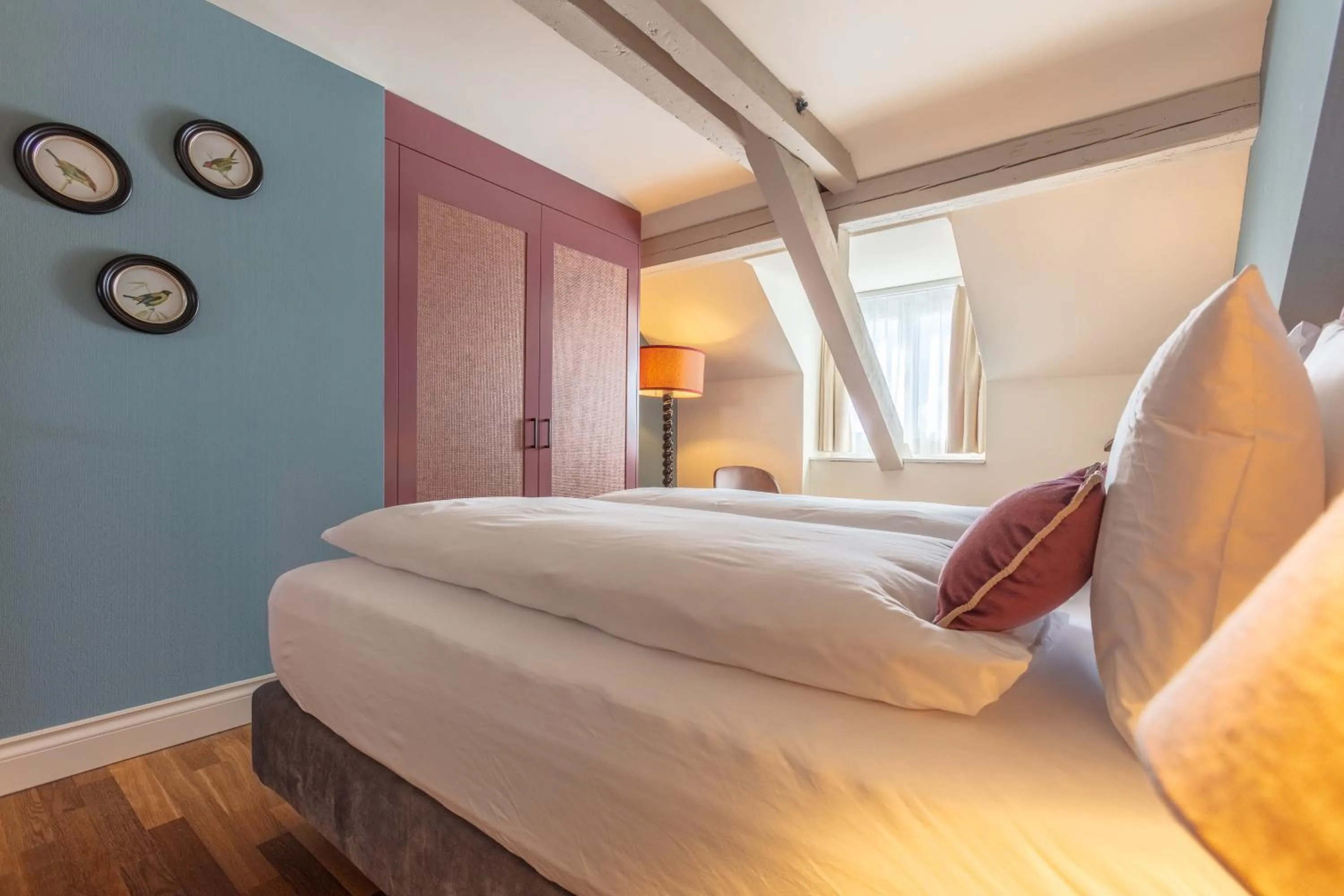 Bed in Hotel Mürren Palace