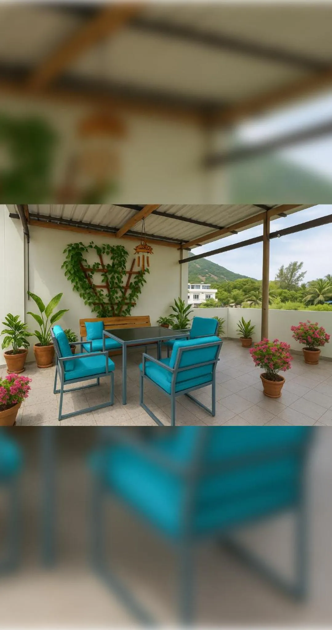 Balcony/Terrace in La Nuit Étoilée , Restez plus, payez moins !