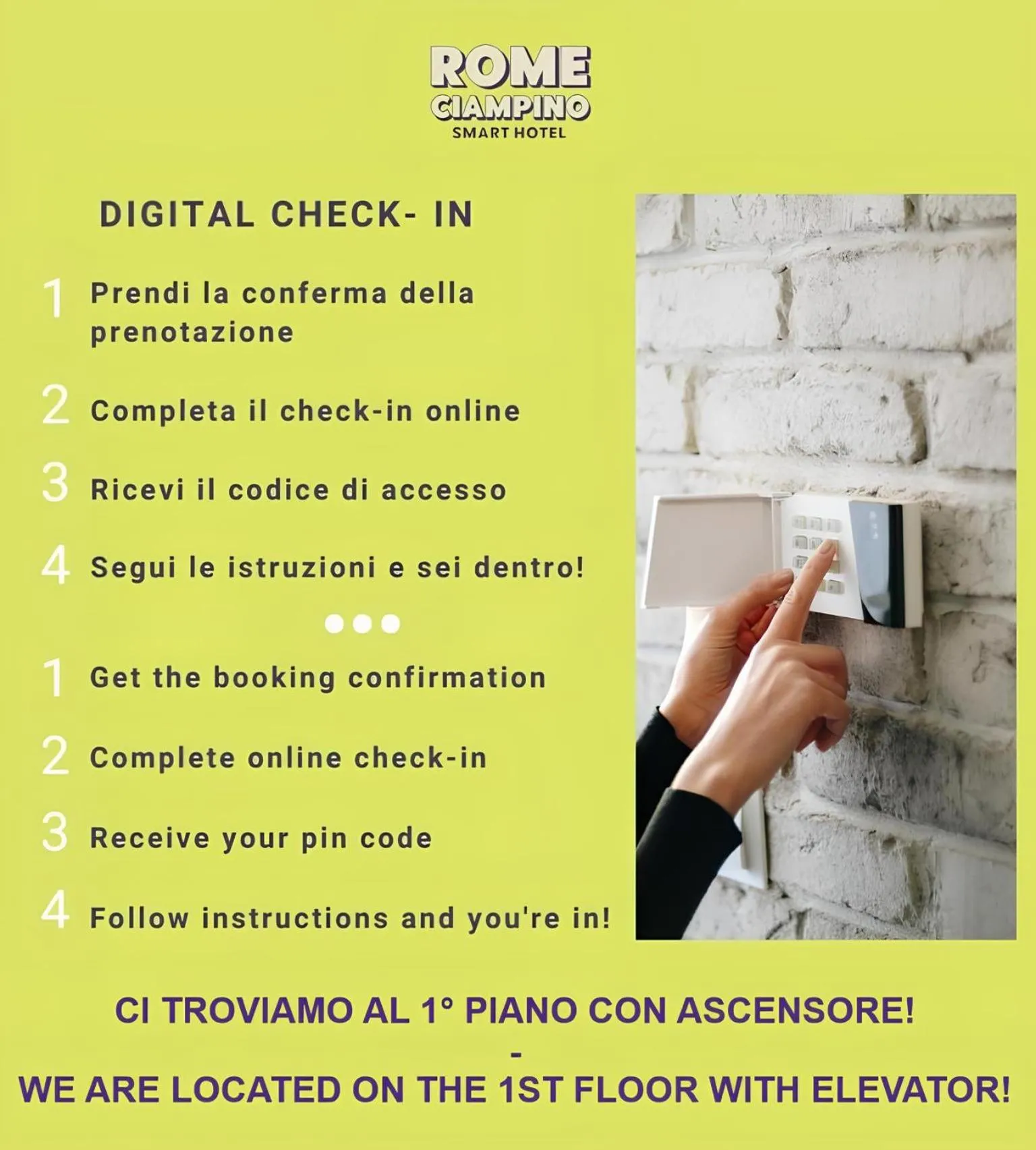Text overlay in Rome Ciampino Smart Hotel