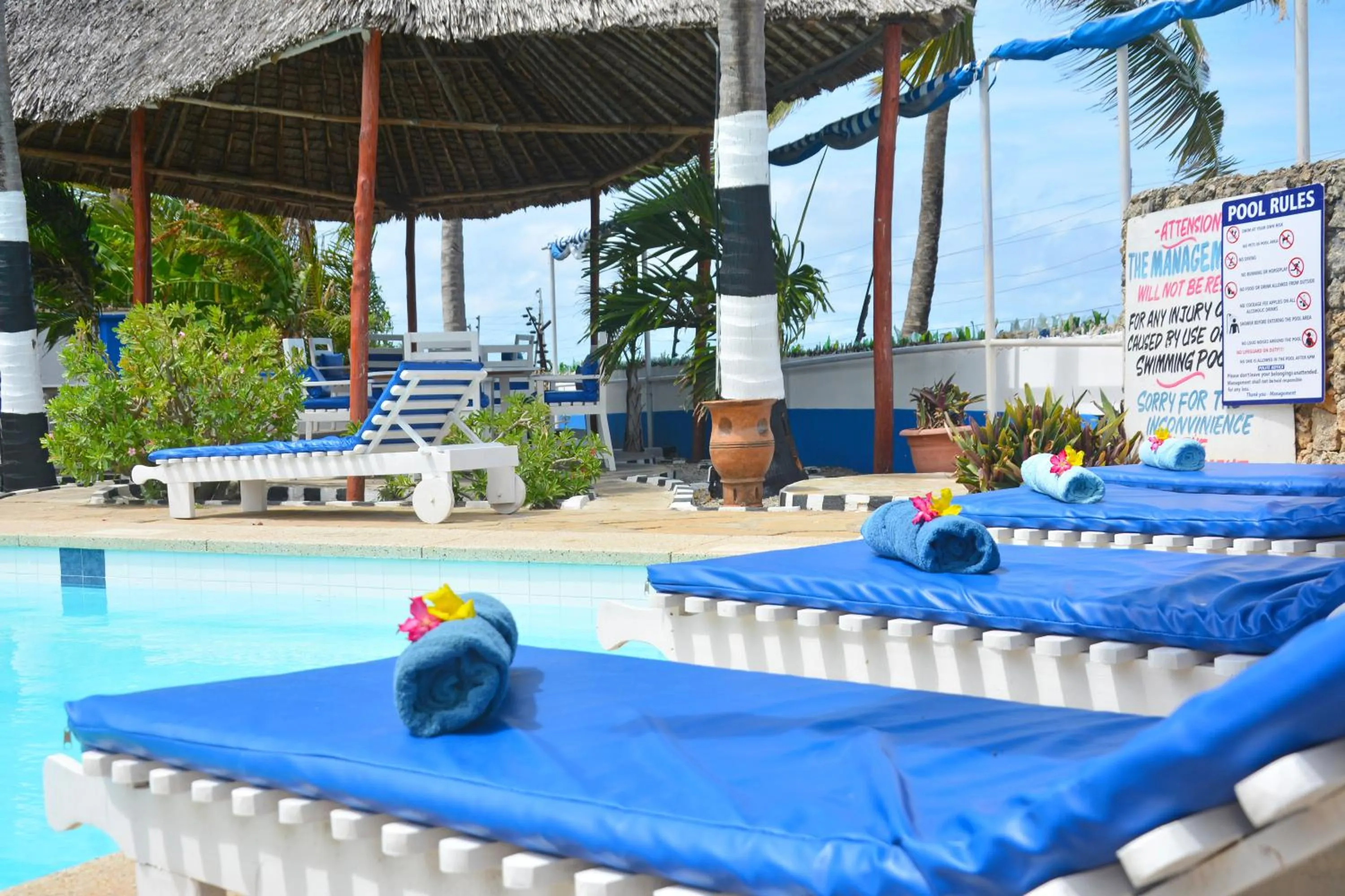 Swimming pool in Ocean View Nyali Boutique Hotel