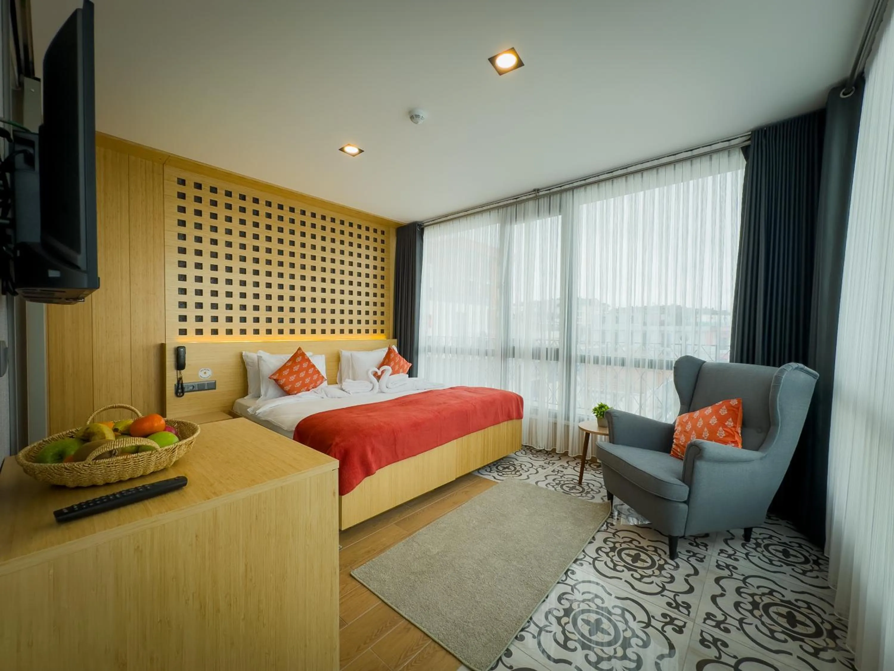 Photo of the whole room, Bed in Mihman Hotel