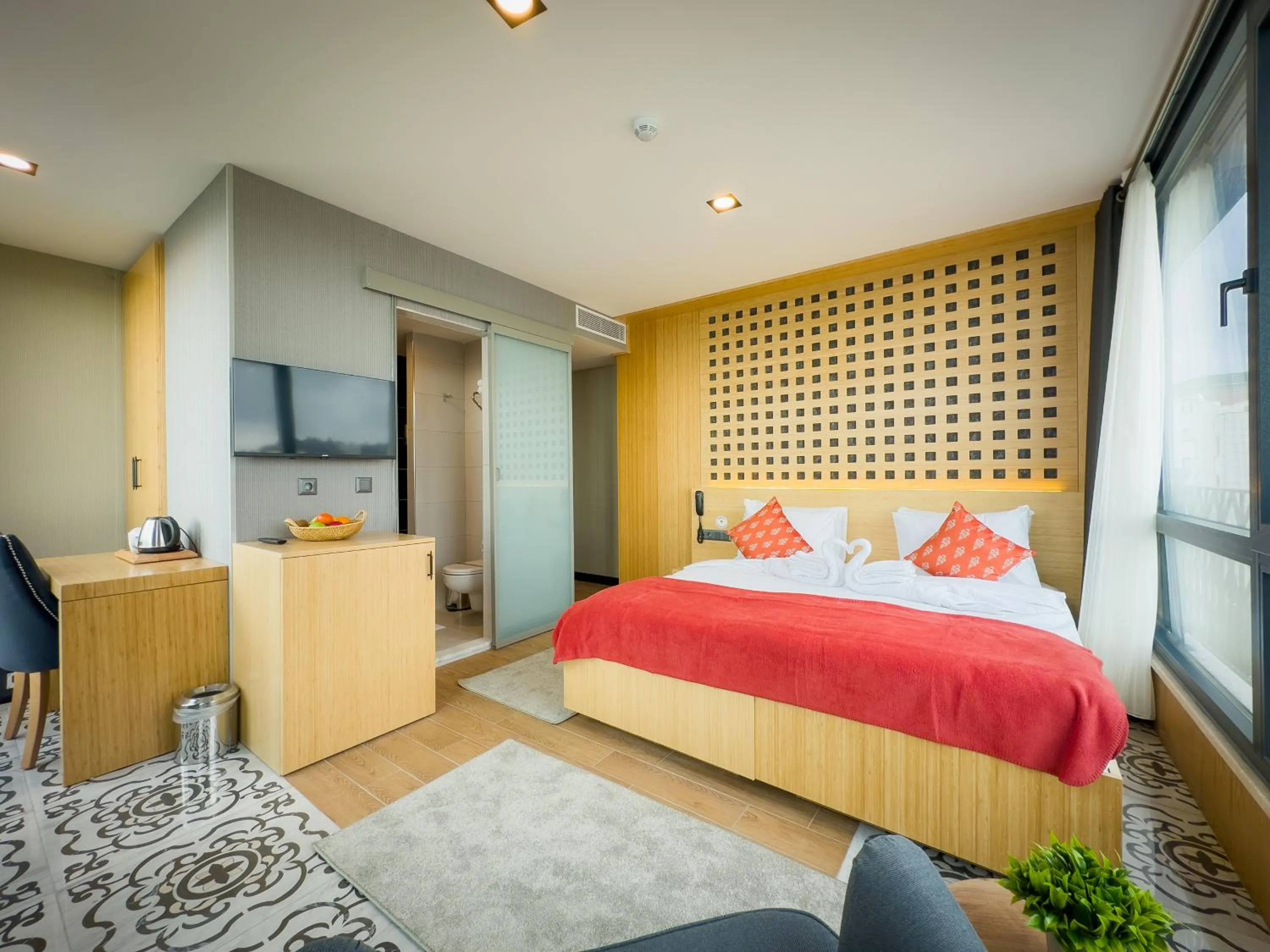 Photo of the whole room, Bed in Mihman Hotel