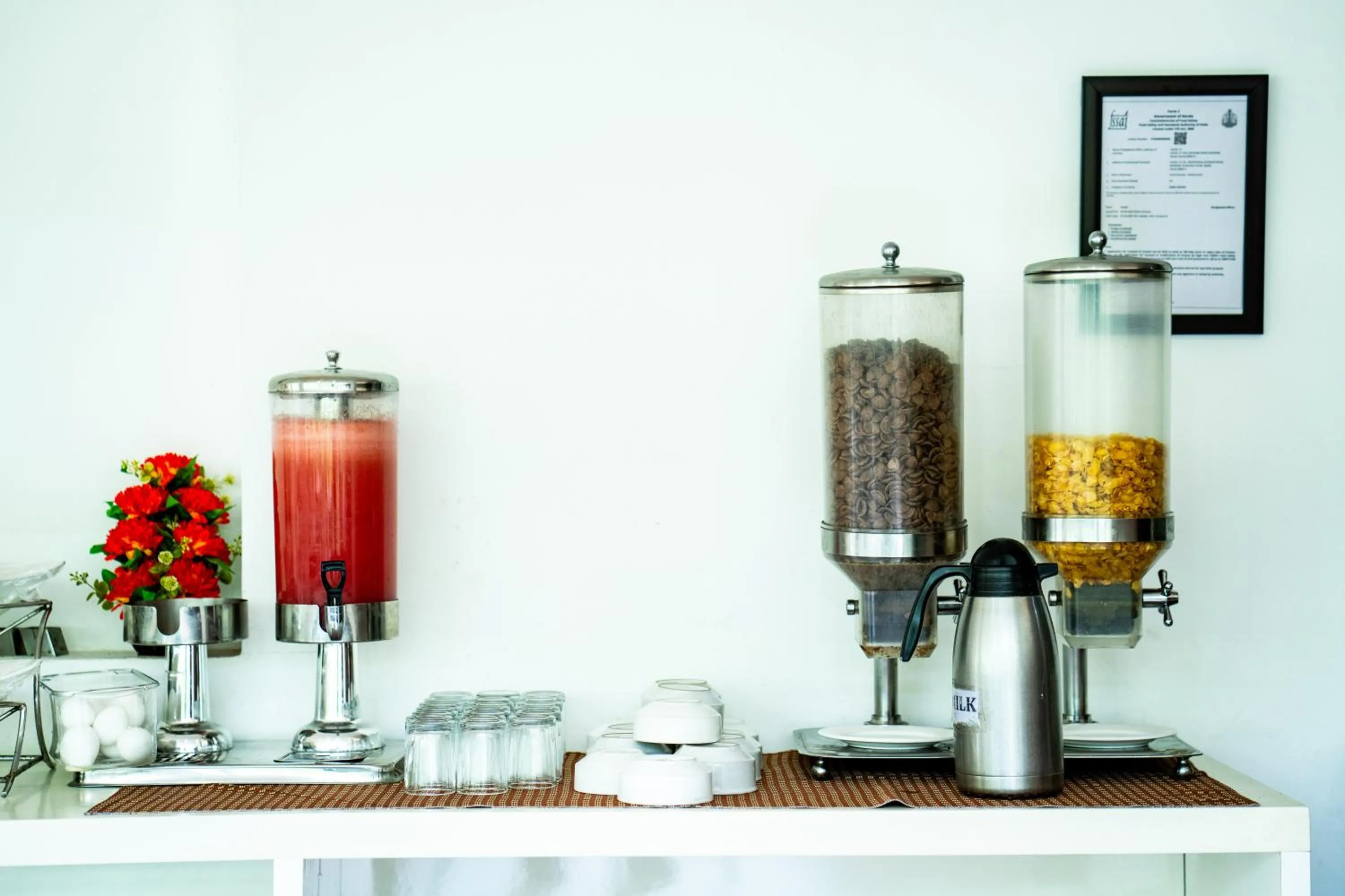 Food and drinks in Hotel C7 Munnar