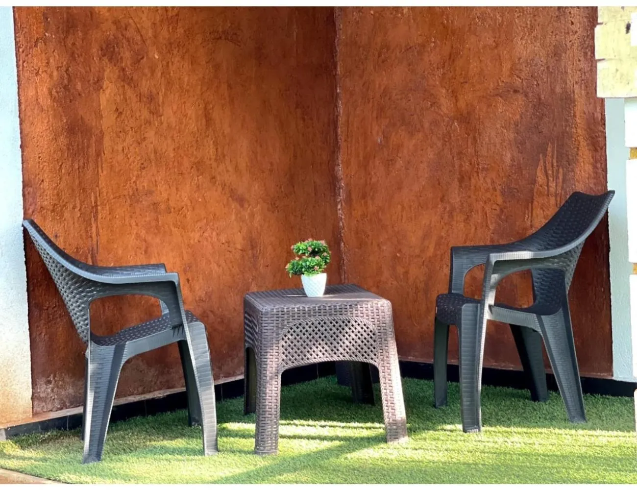 Seating area in The Earthen Nest Resort, Canacona, Goa
