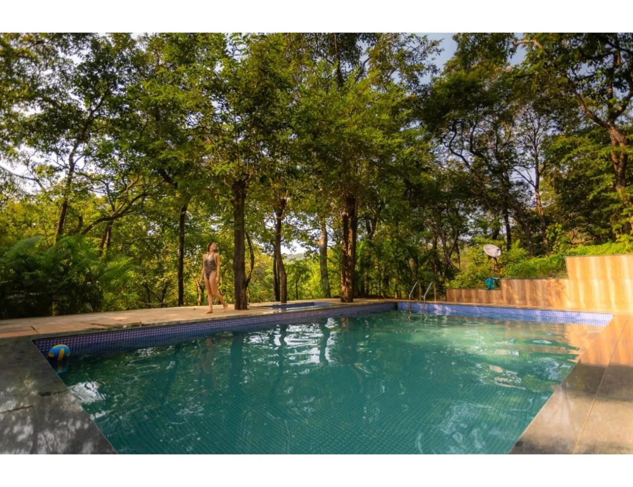 Swimming pool in The Earthen Nest Resort, Canacona, Goa